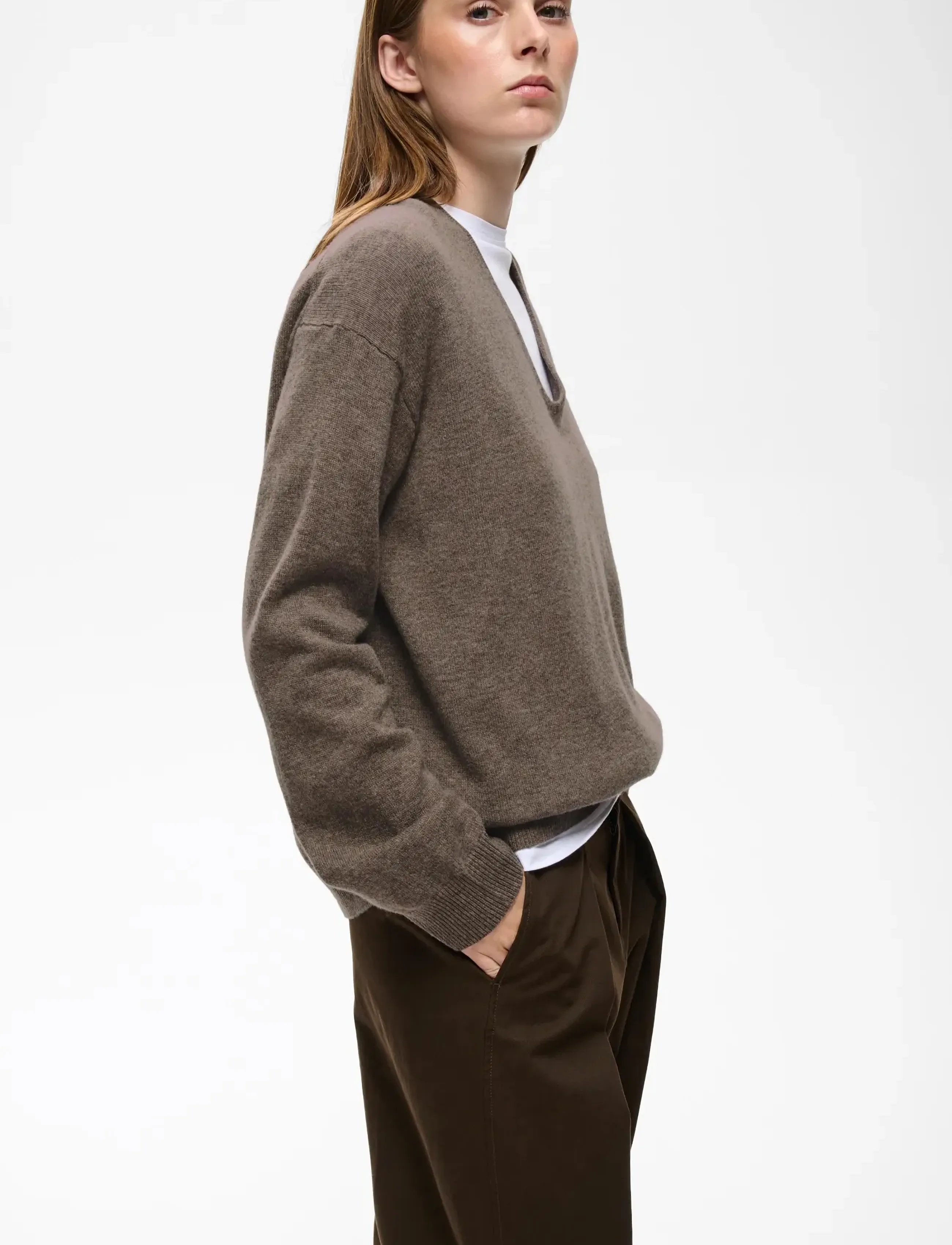 InWear - TALLYIW MONIKA V-NECK - autumn clothing - chocolate brown melange - 4