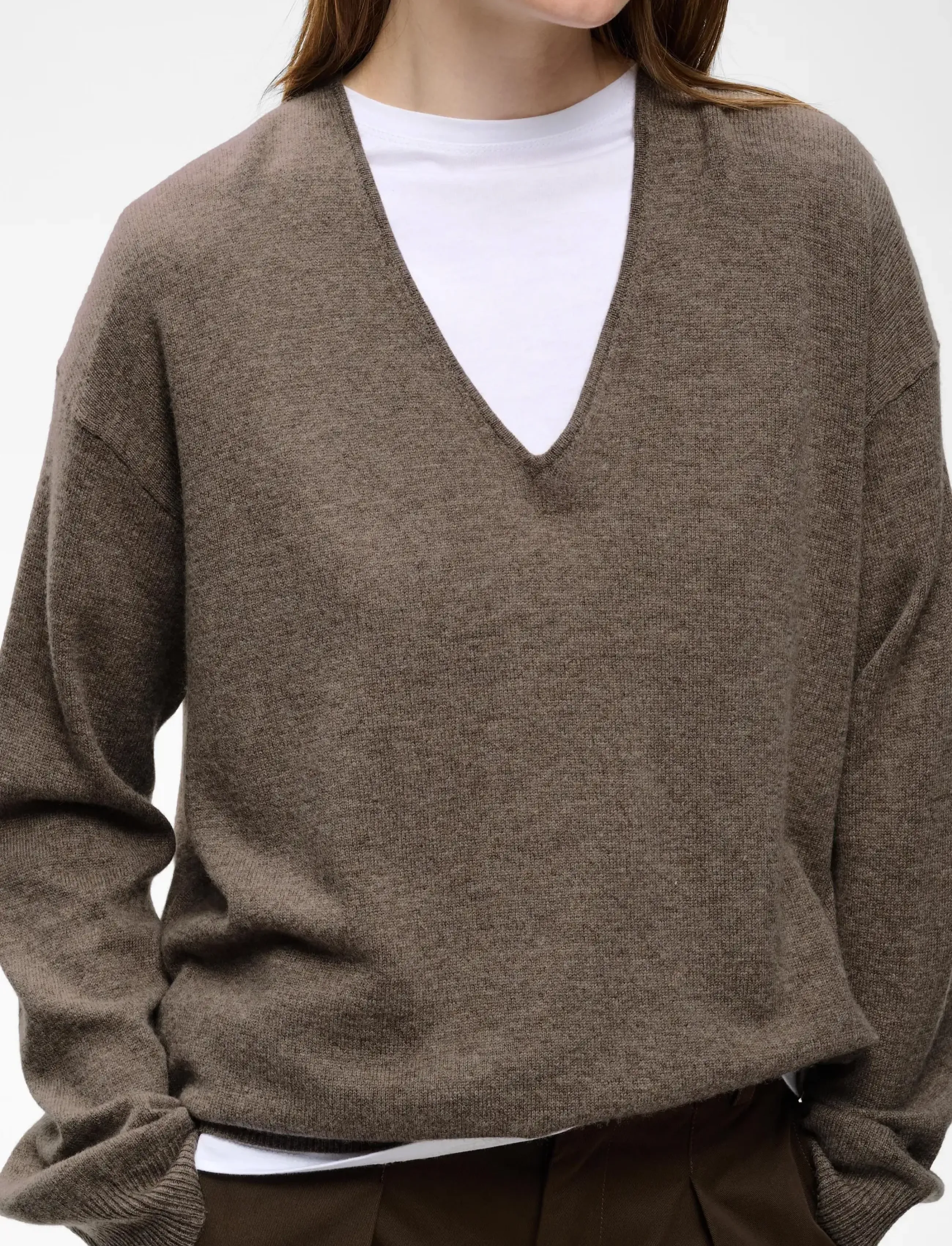 InWear - TALLYIW MONIKA V-NECK - autumn clothing - chocolate brown melange - 5