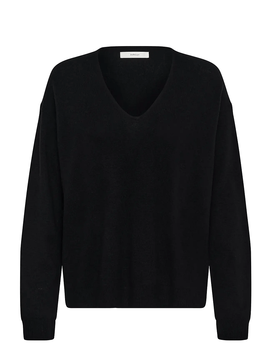 InWear - TALLYIW MONIKA V-NECK - kaschmir - black - 1
