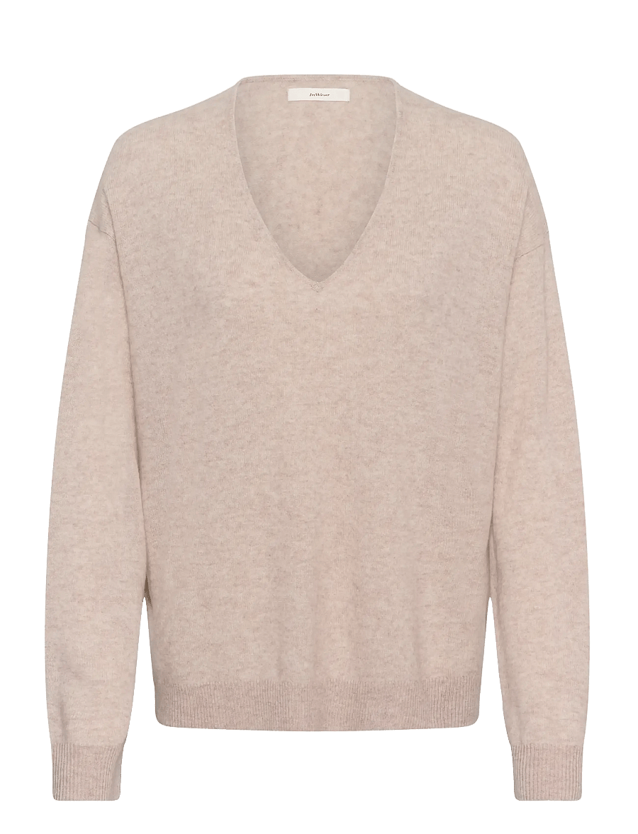 InWear - TALLYIW MONIKA V-NECK - kaschmir - cinder melange - 1