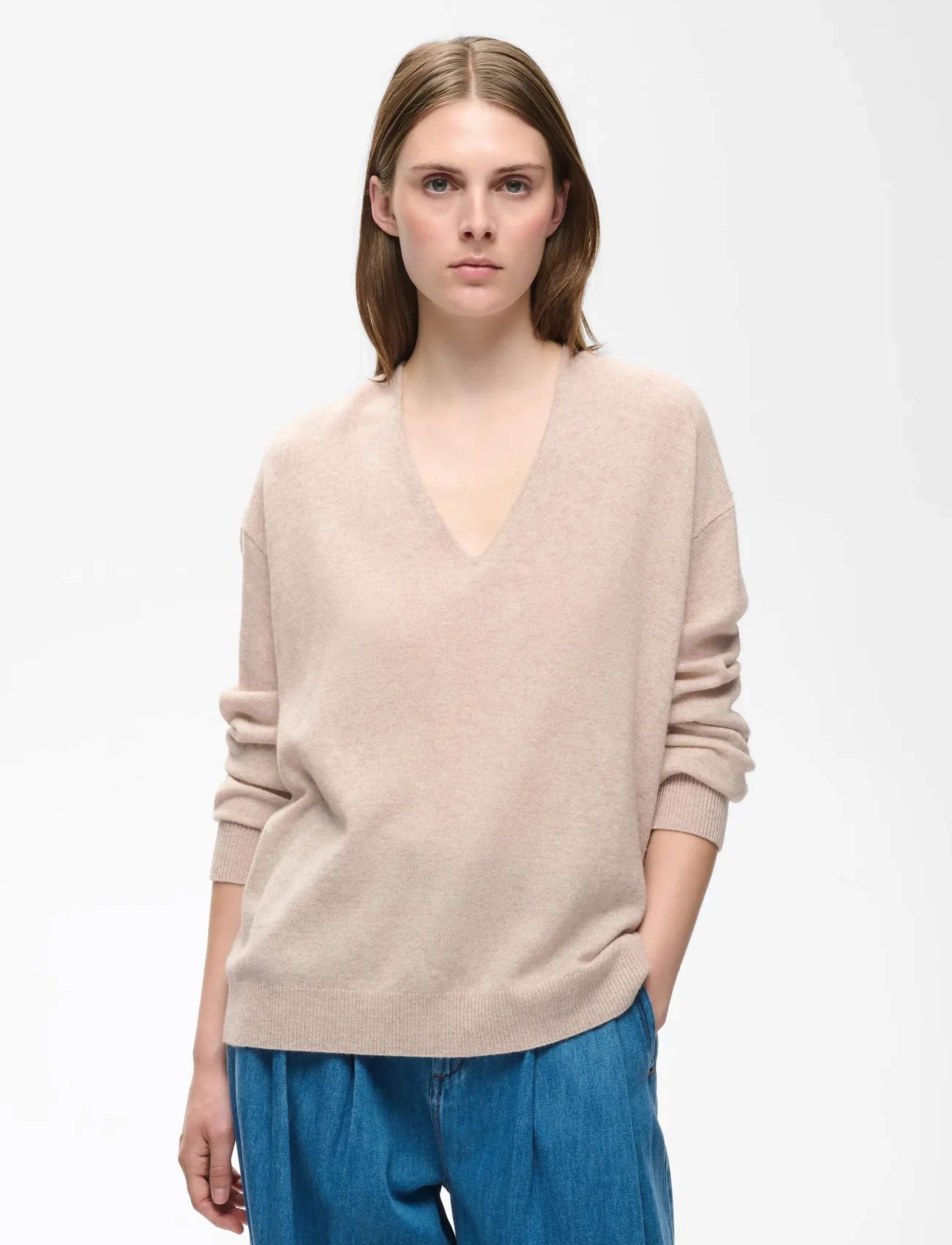 InWear - TALLYIW MONIKA V-NECK - höstkläder - cinder melange - 0
