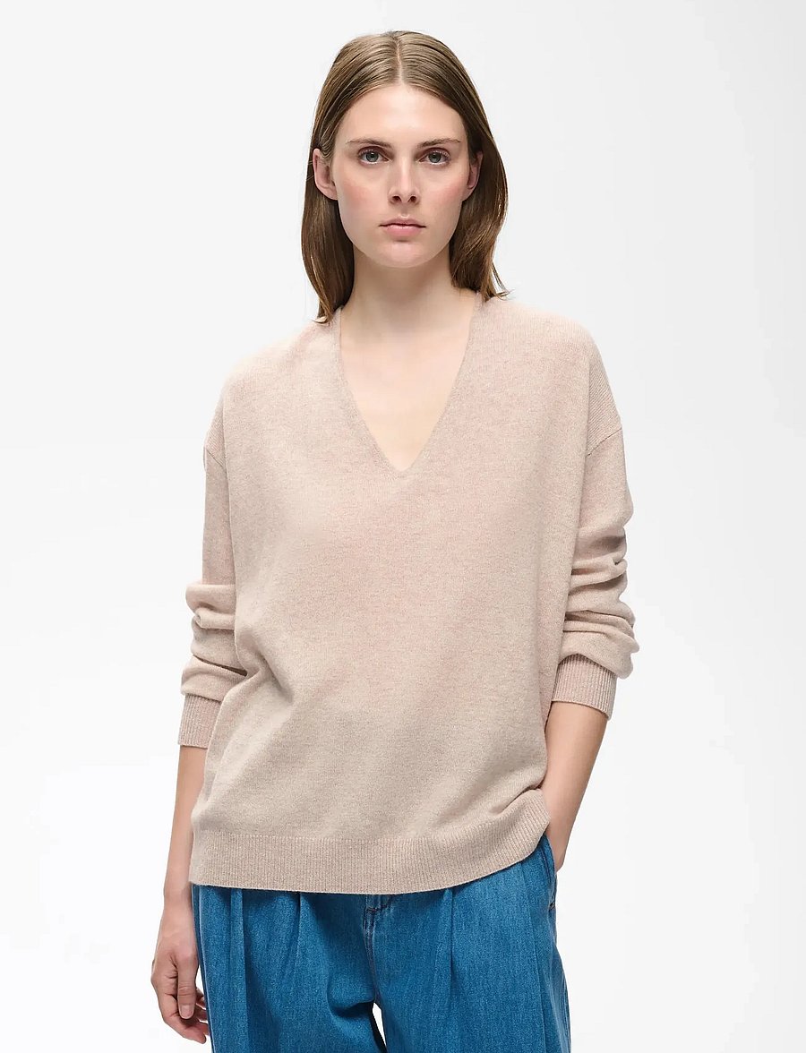 InWear - TALLYIW MONIKA V-NECK - kaschmir - cinder melange - 0