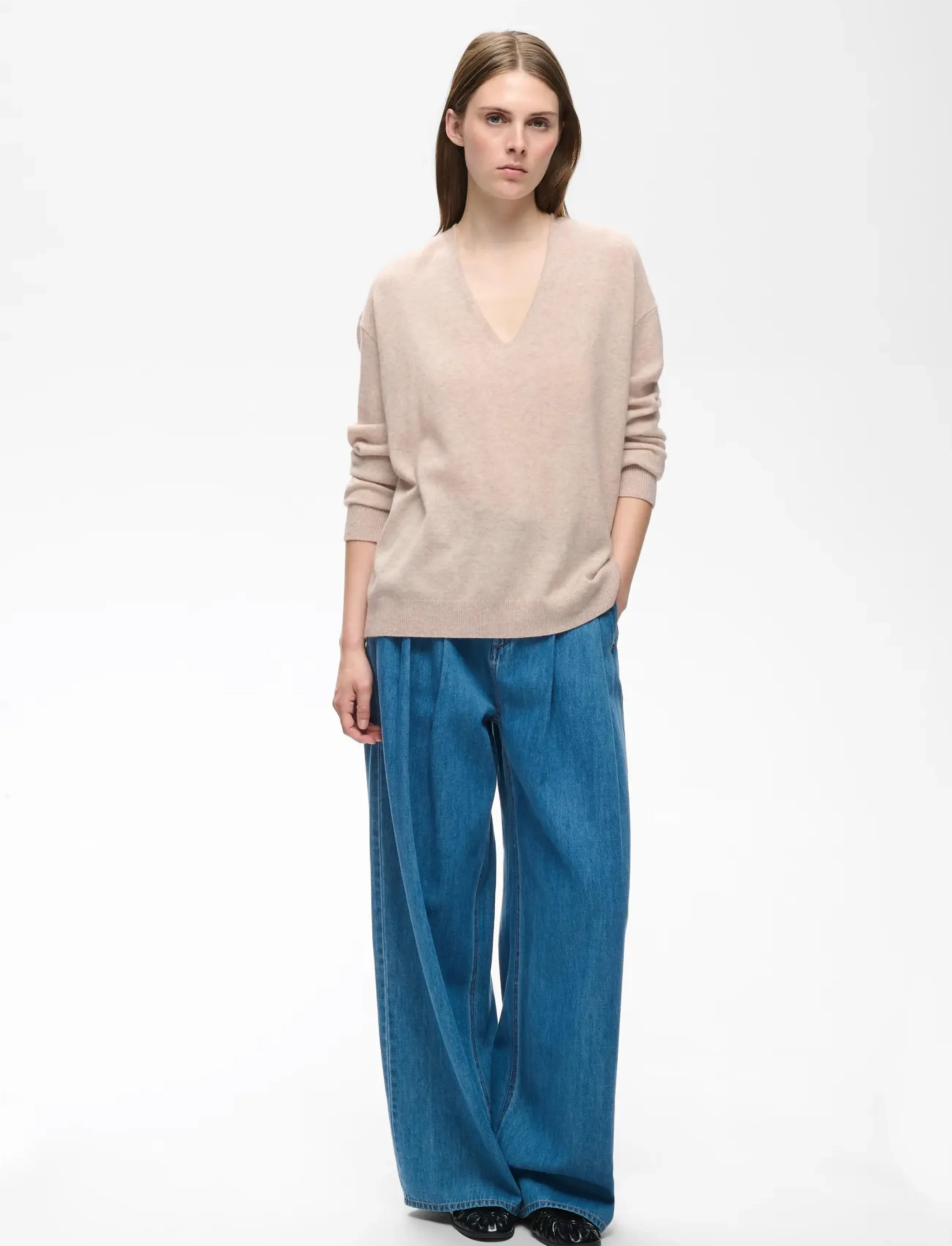 InWear - TALLYIW MONIKA V-NECK - höstkläder - cinder melange - 3