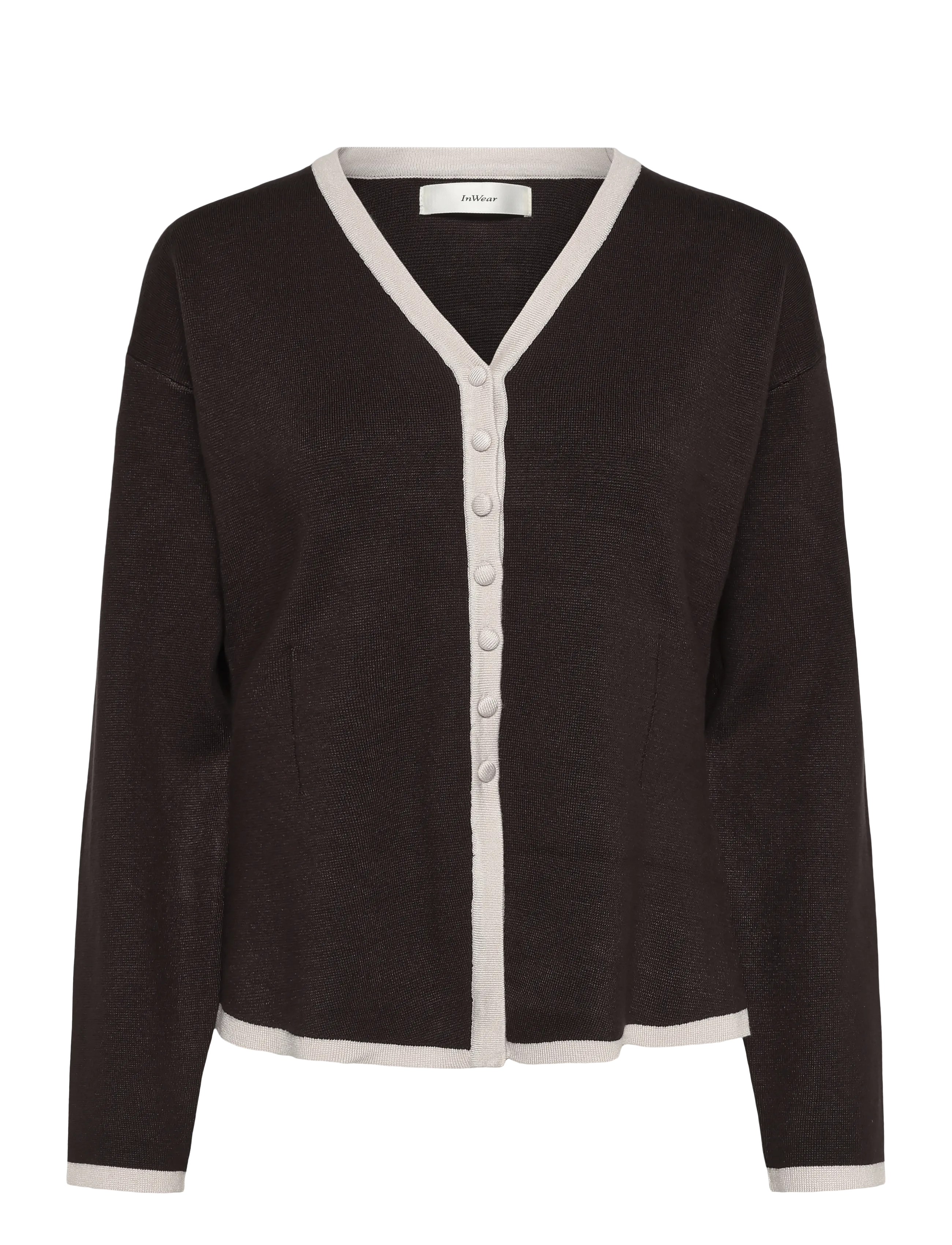 InWear YENAHIW CONTRAST CARDIGAN - Koftor - CHOCOLATE BROWN / brown