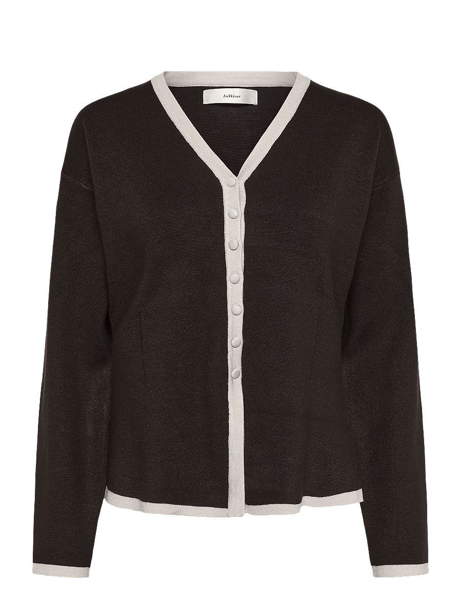 InWear - YENAHIW CONTRAST CARDIGAN - cardigans - chocolate brown - 0
