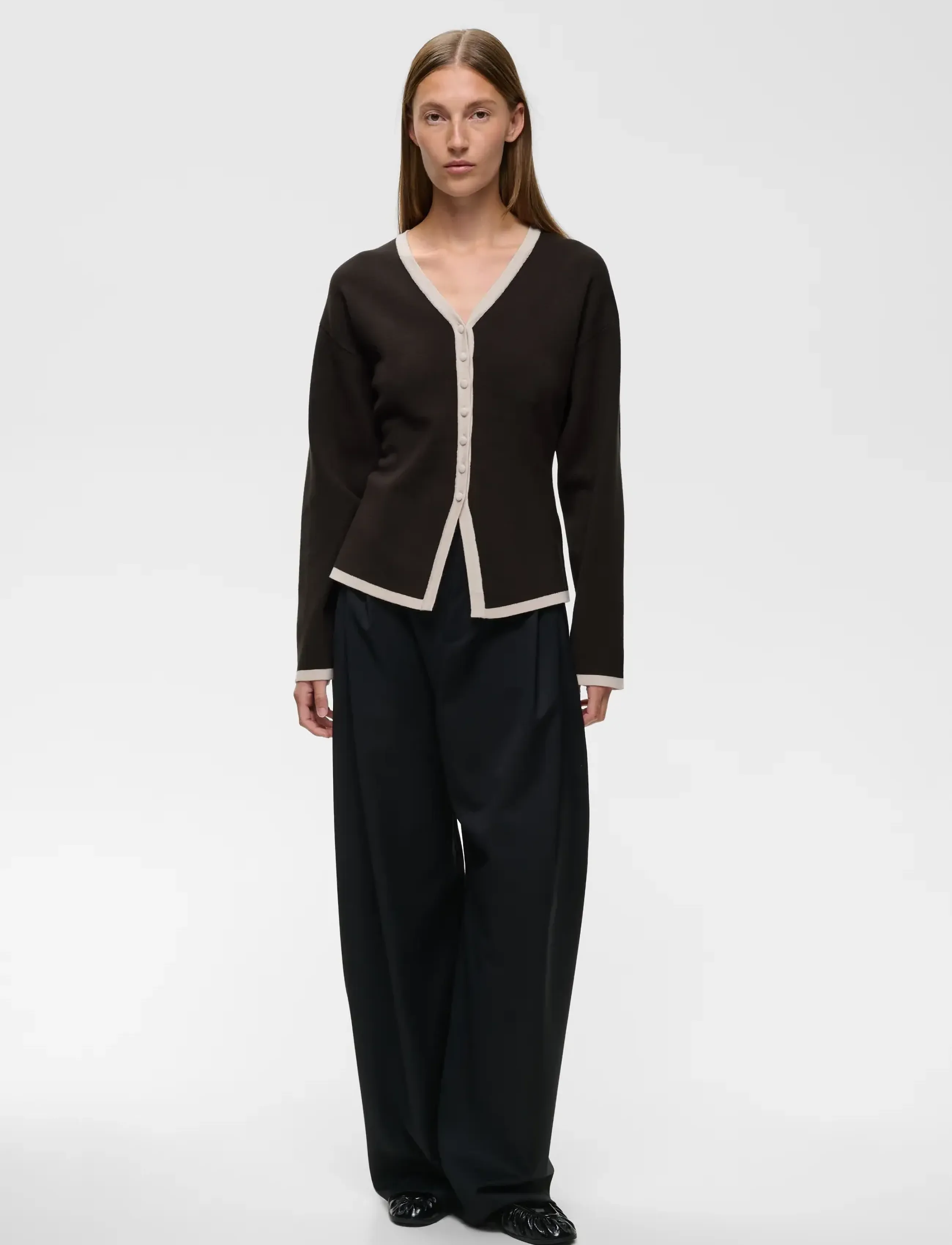 InWear - YENAHIW CONTRAST CARDIGAN - strickjacken - chocolate brown - 3