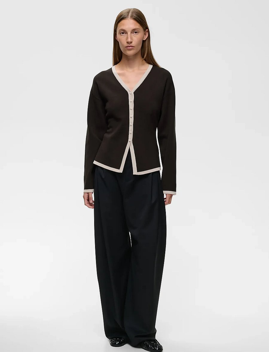 InWear - YENAHIW CONTRAST CARDIGAN - strickjacken - chocolate brown - 3