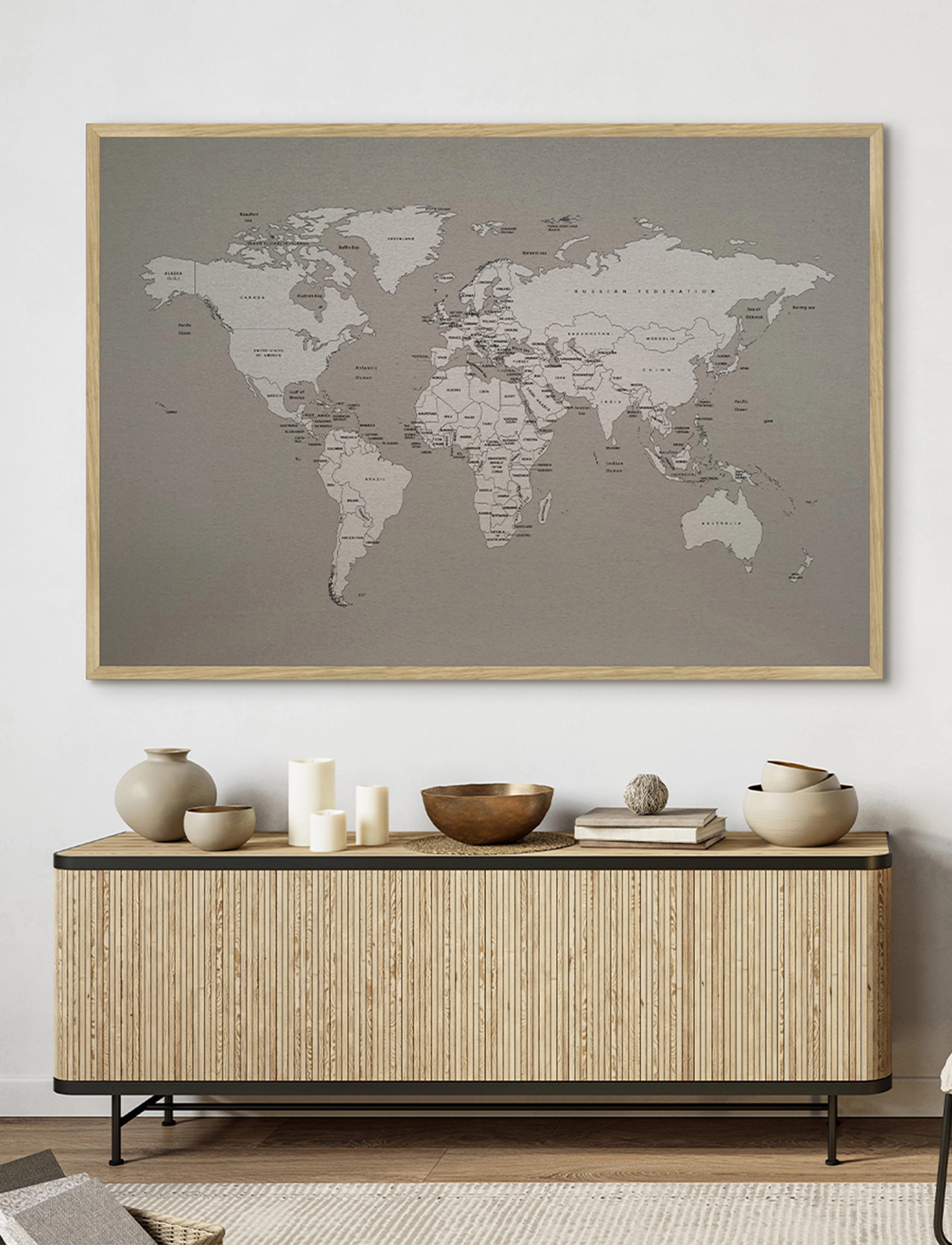 Incado - Pin Board: Modern Beige - brown - 1