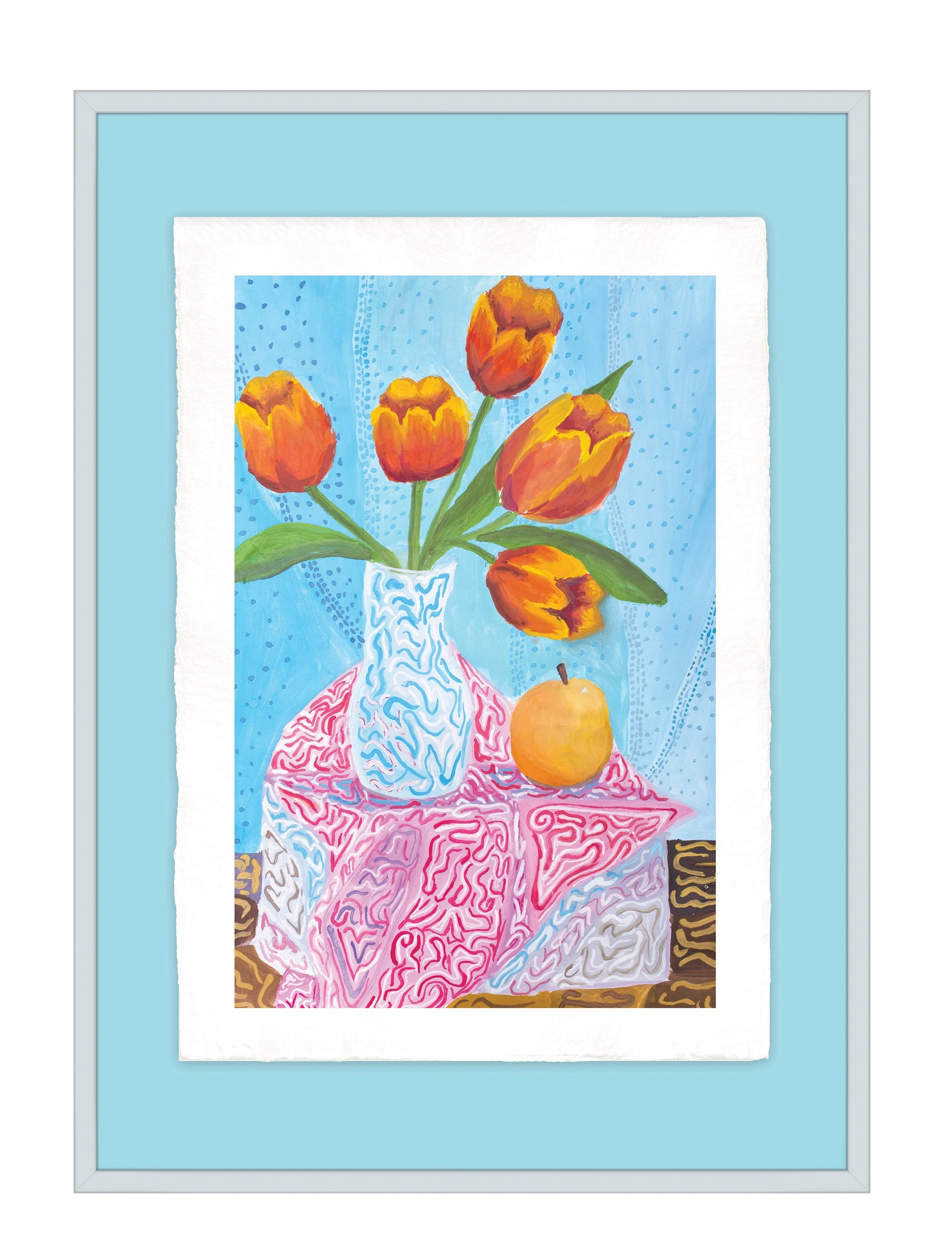 Incado Artist Paper Flower Setup, Botanical, Multi/mønstret, Str: 51.5X71.5CM x 71.5