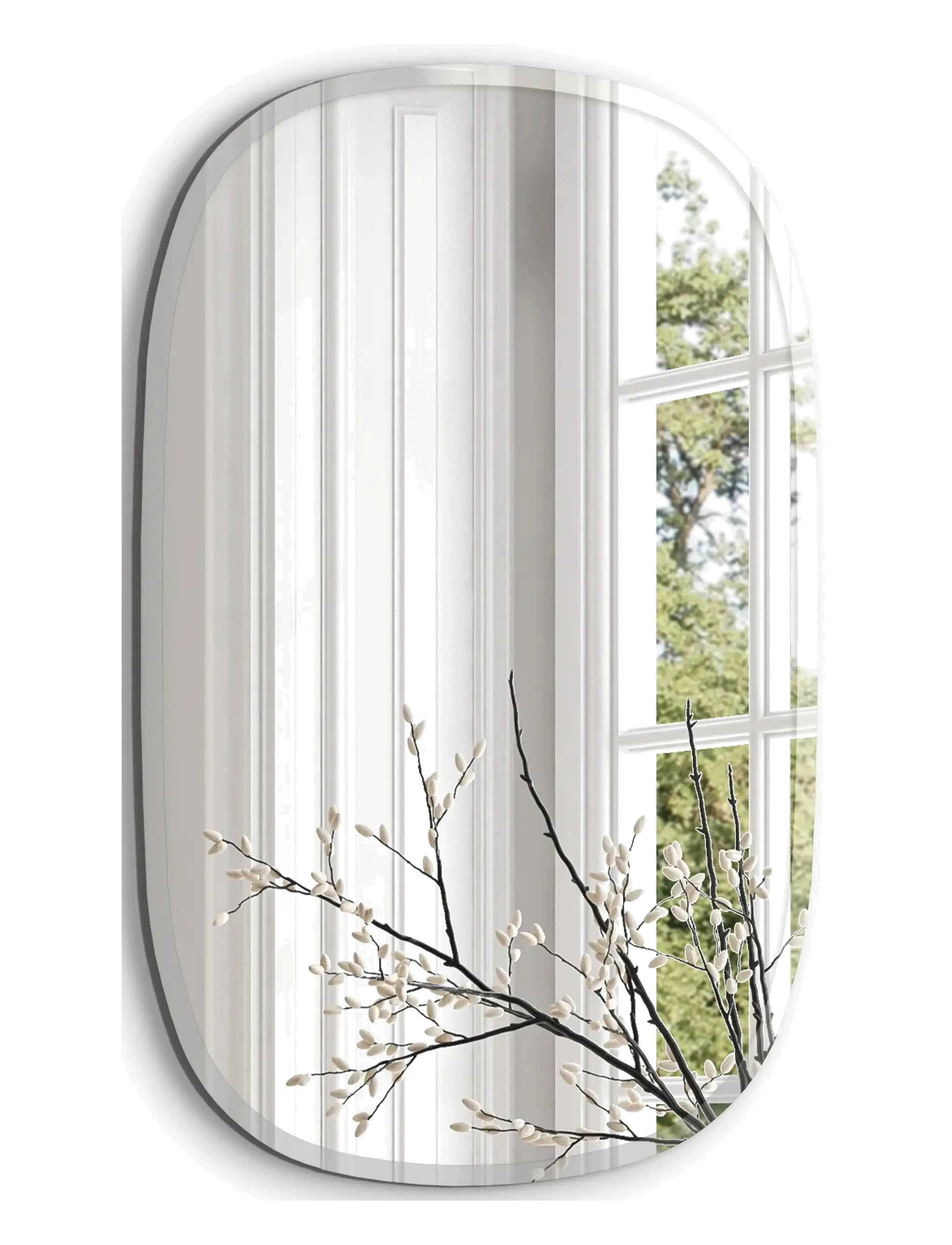 Incado Opal Mirror, Vægspejl, Hvid, Str: 65X110CM