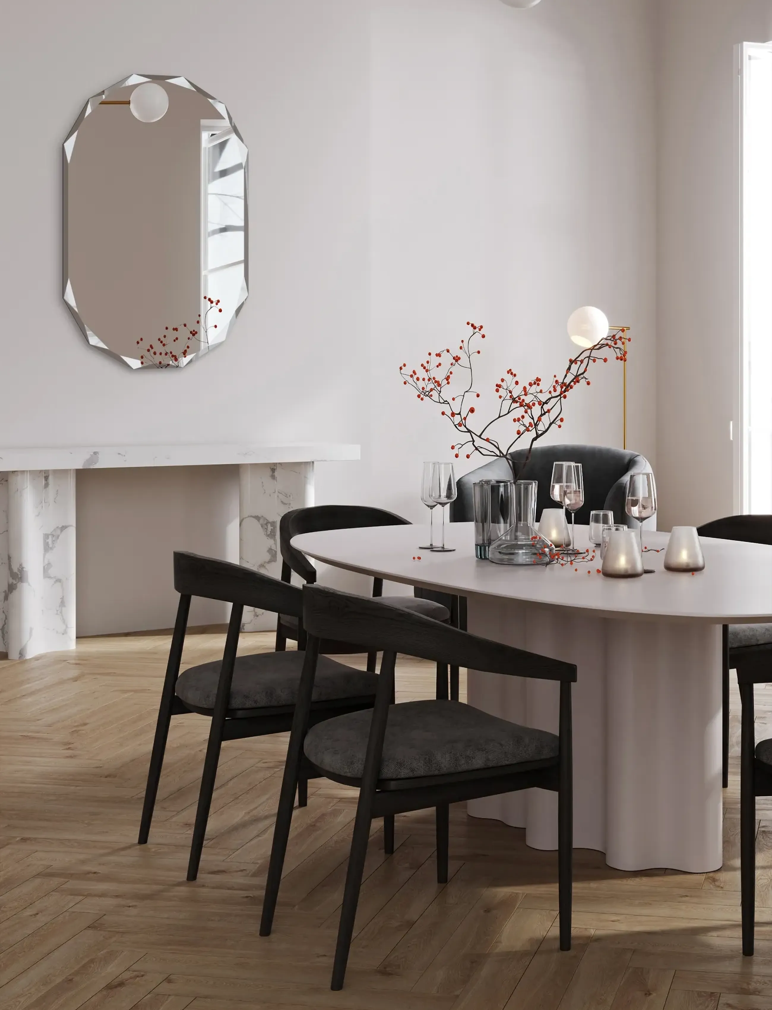 Incado - Diamond Mirror - miroirs muraux - silver - 2
