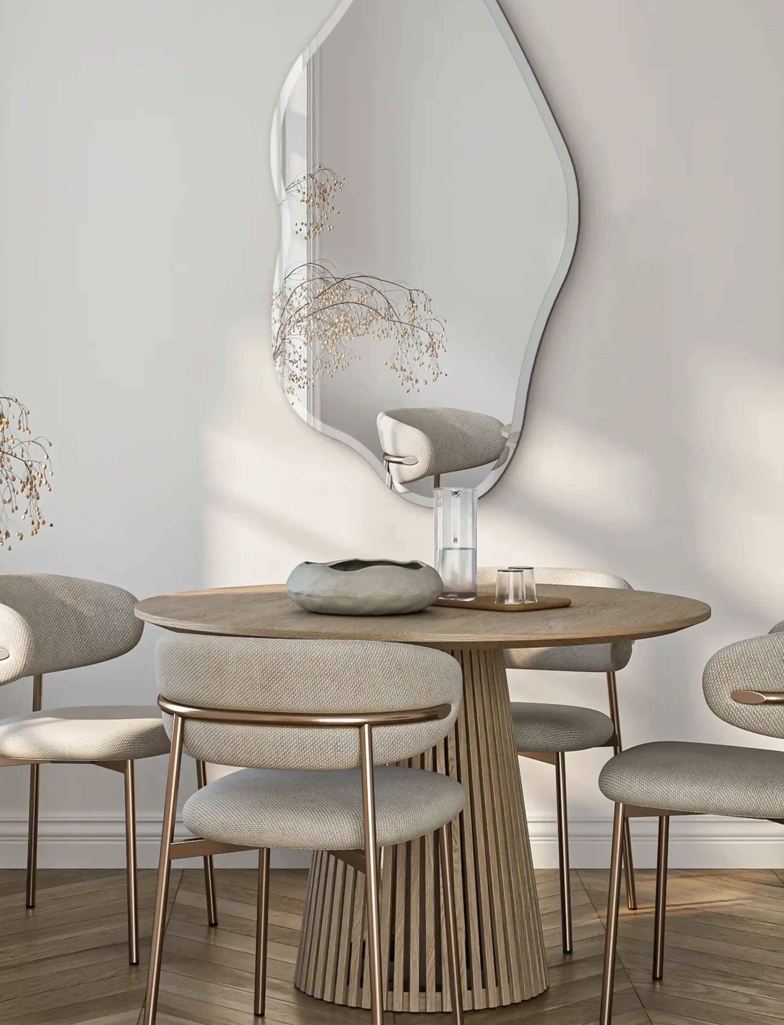 Incado - Stream Mirror - väggspeglar - silver - 2