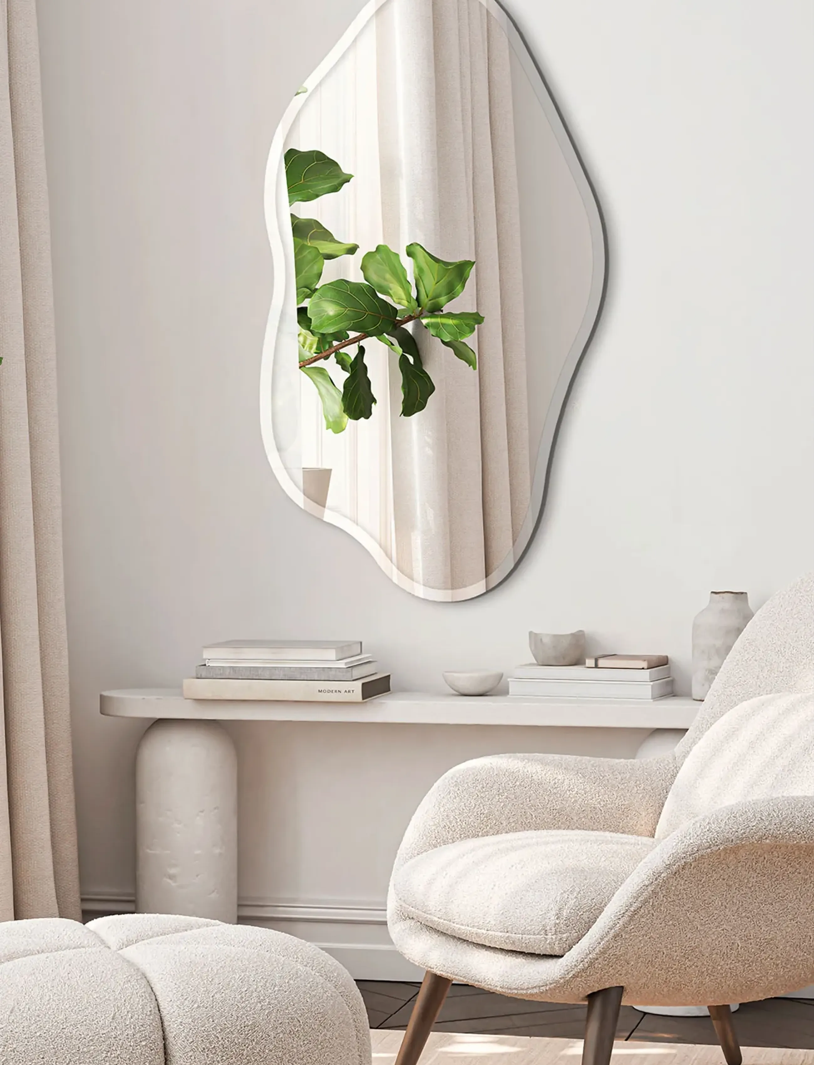 Incado - Stream Mirror - väggspeglar - silver - 3