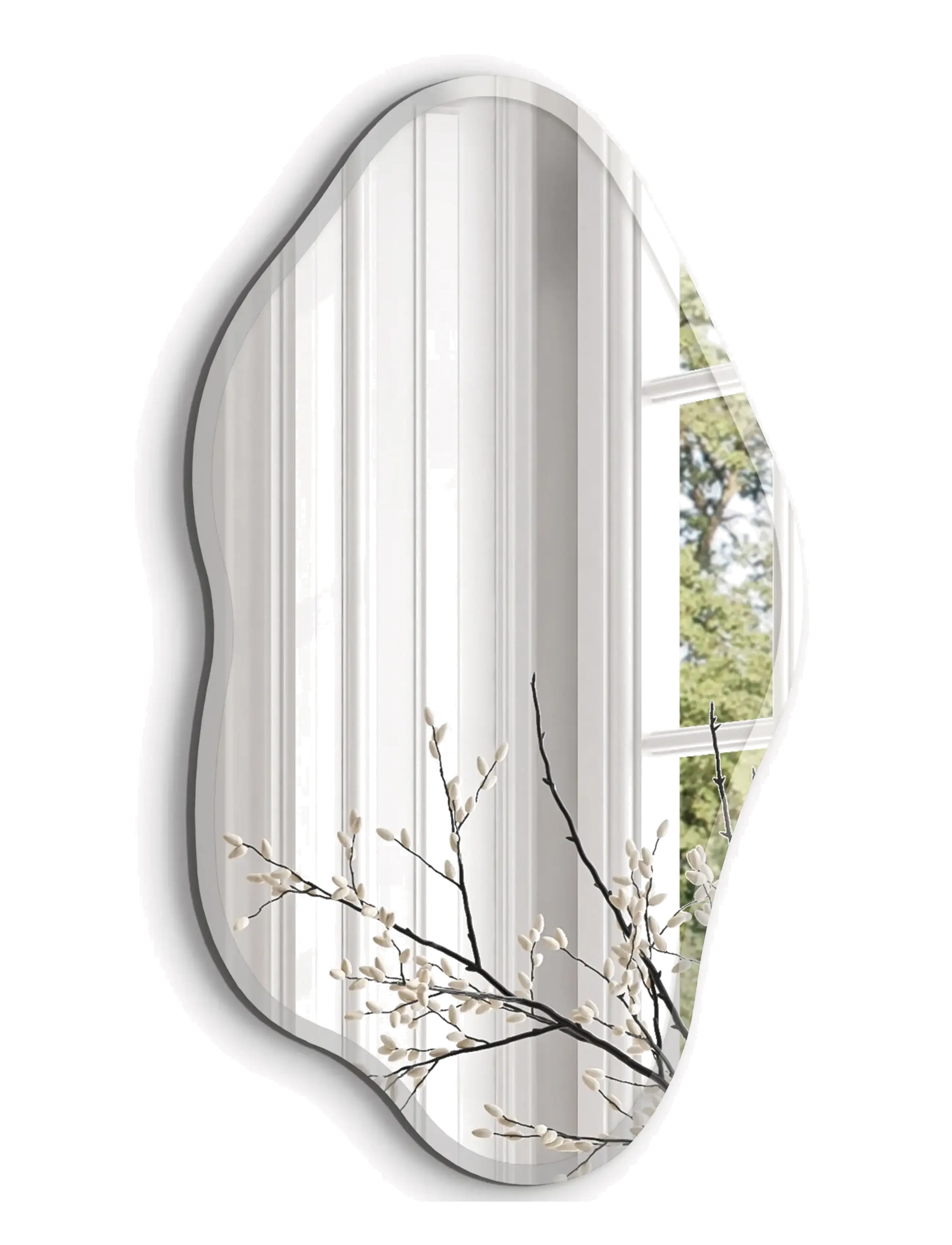 Incado Stream Mirror, Vægspejl, Sølv, Str: 45X80CM