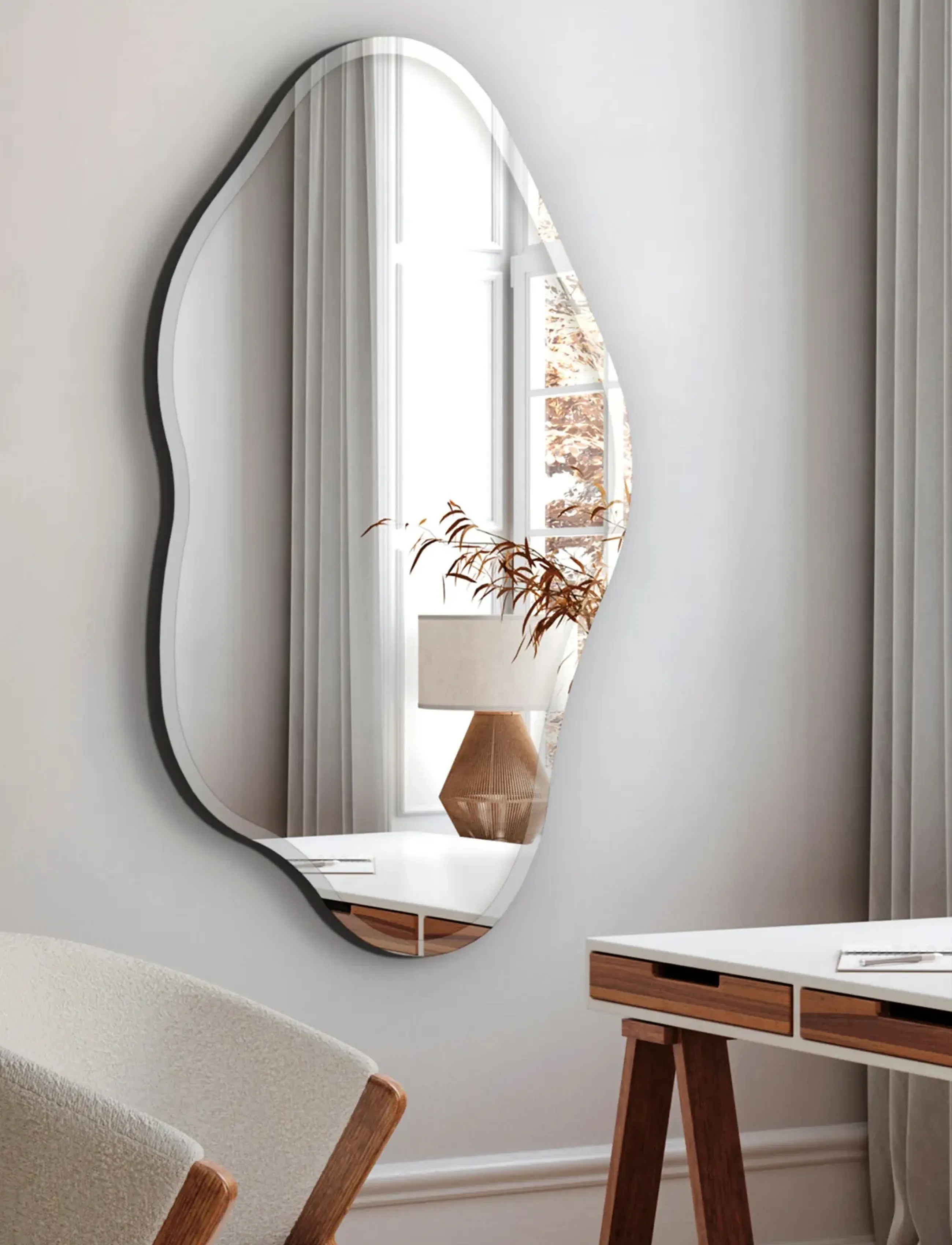 Incado - Stream Mirror - väggspeglar - silver - 3