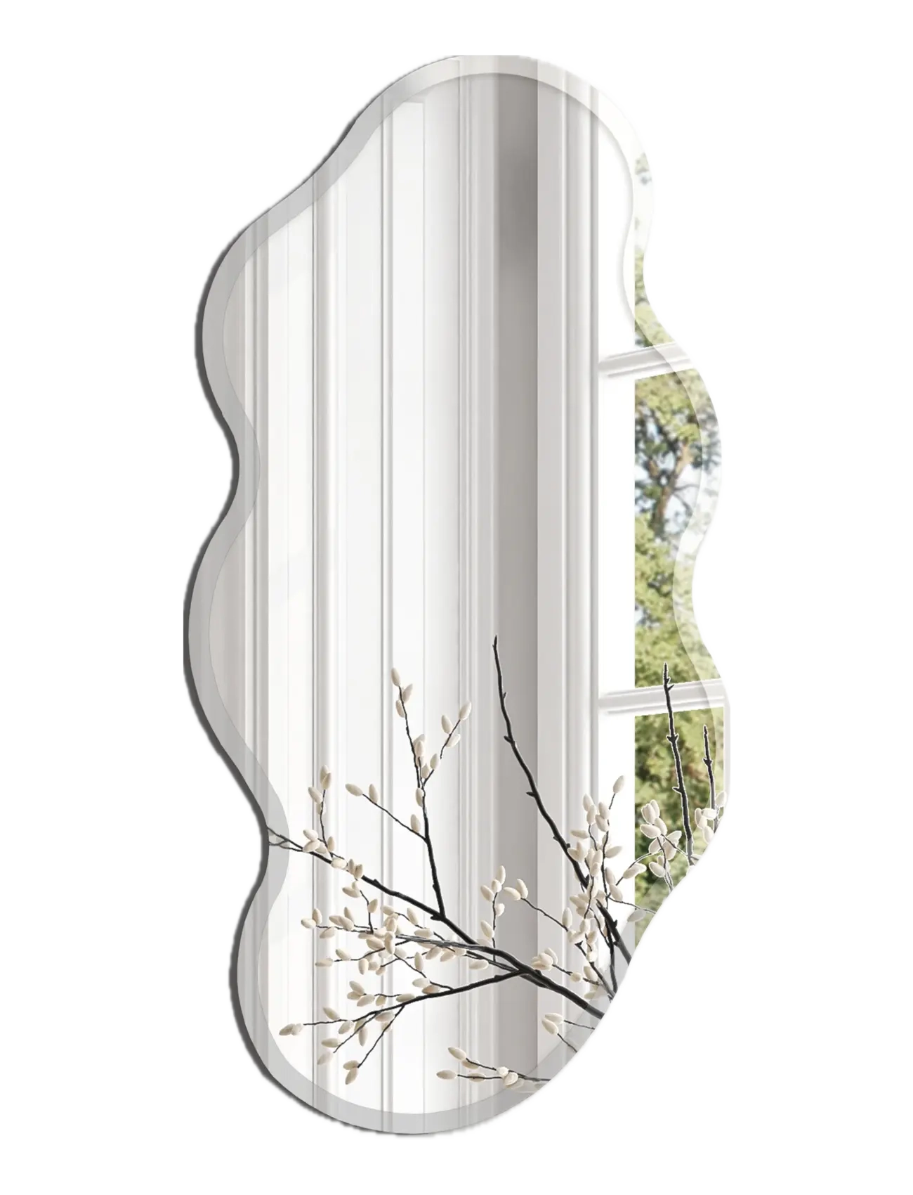 Incado Twirl Mirror, Vægspejl, Sølv, Str: 55X110CM