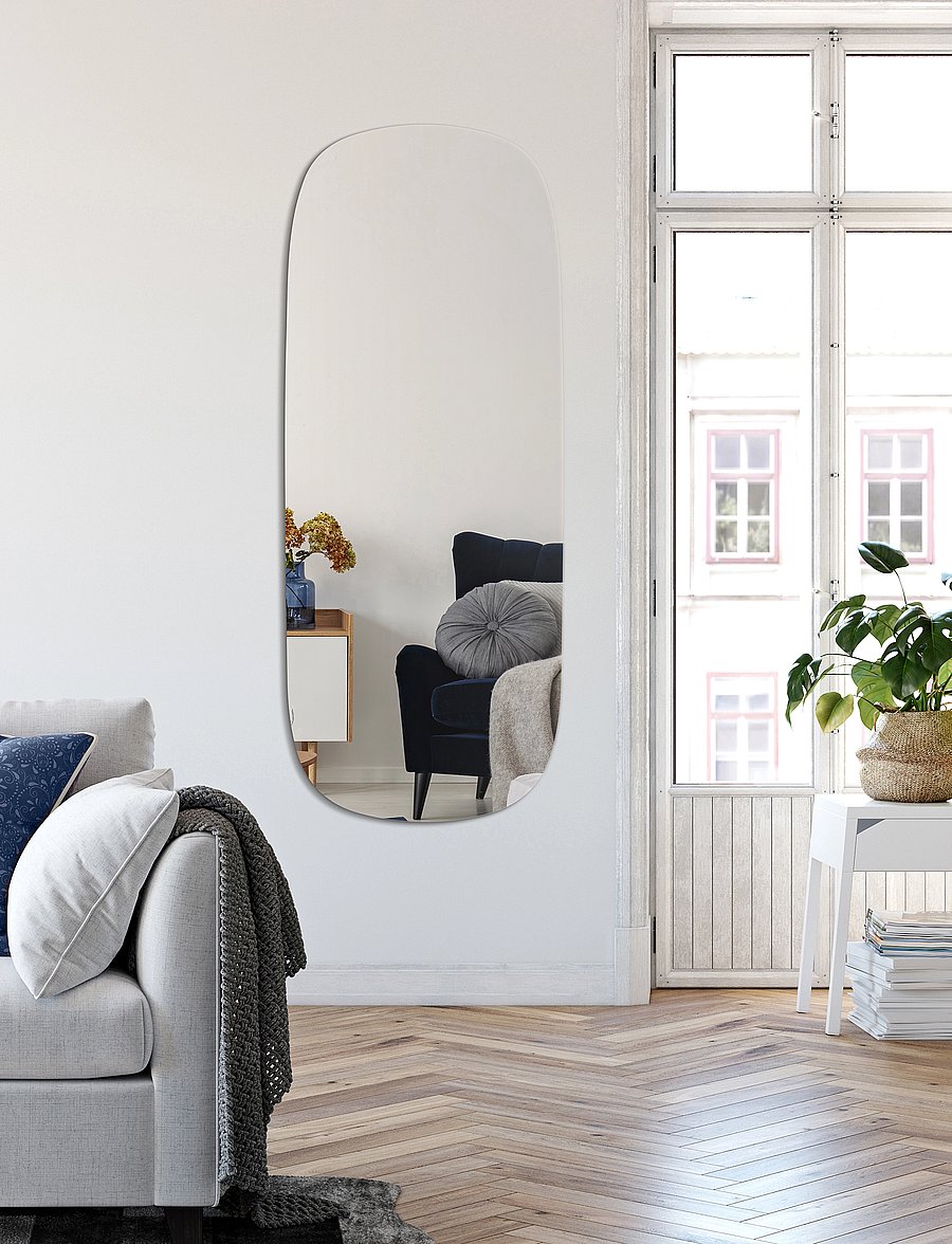 Incado - Elongated mirror - wandspiegel - clear/silver - 0