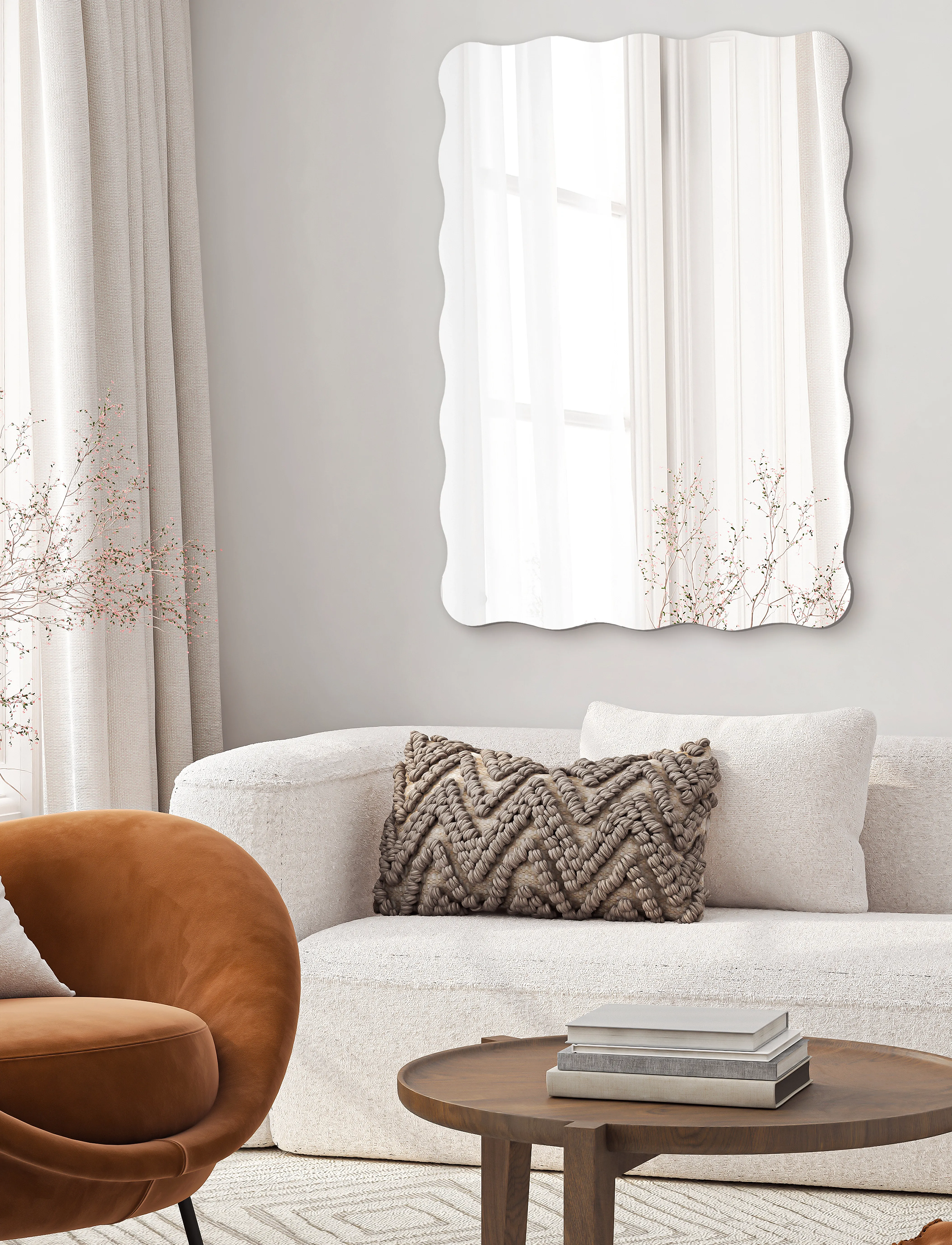 Incado Twiggy Mirror, 60X80 cm, Mirrors, Silber - Wall Homeware
