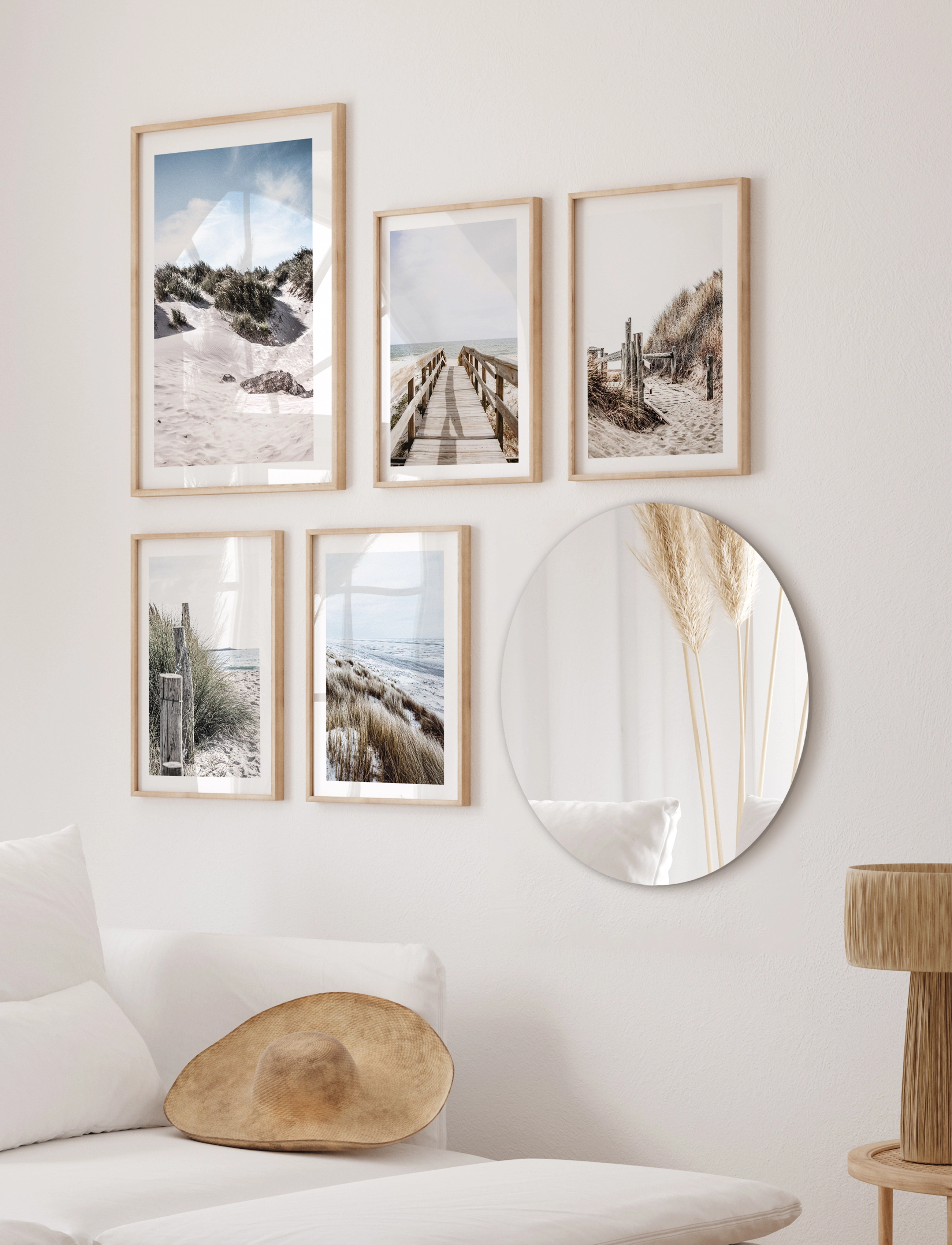 Incado Silver Round Mirror, Ø 50 cm, Mirrors, Nackt - Wall Homeware
