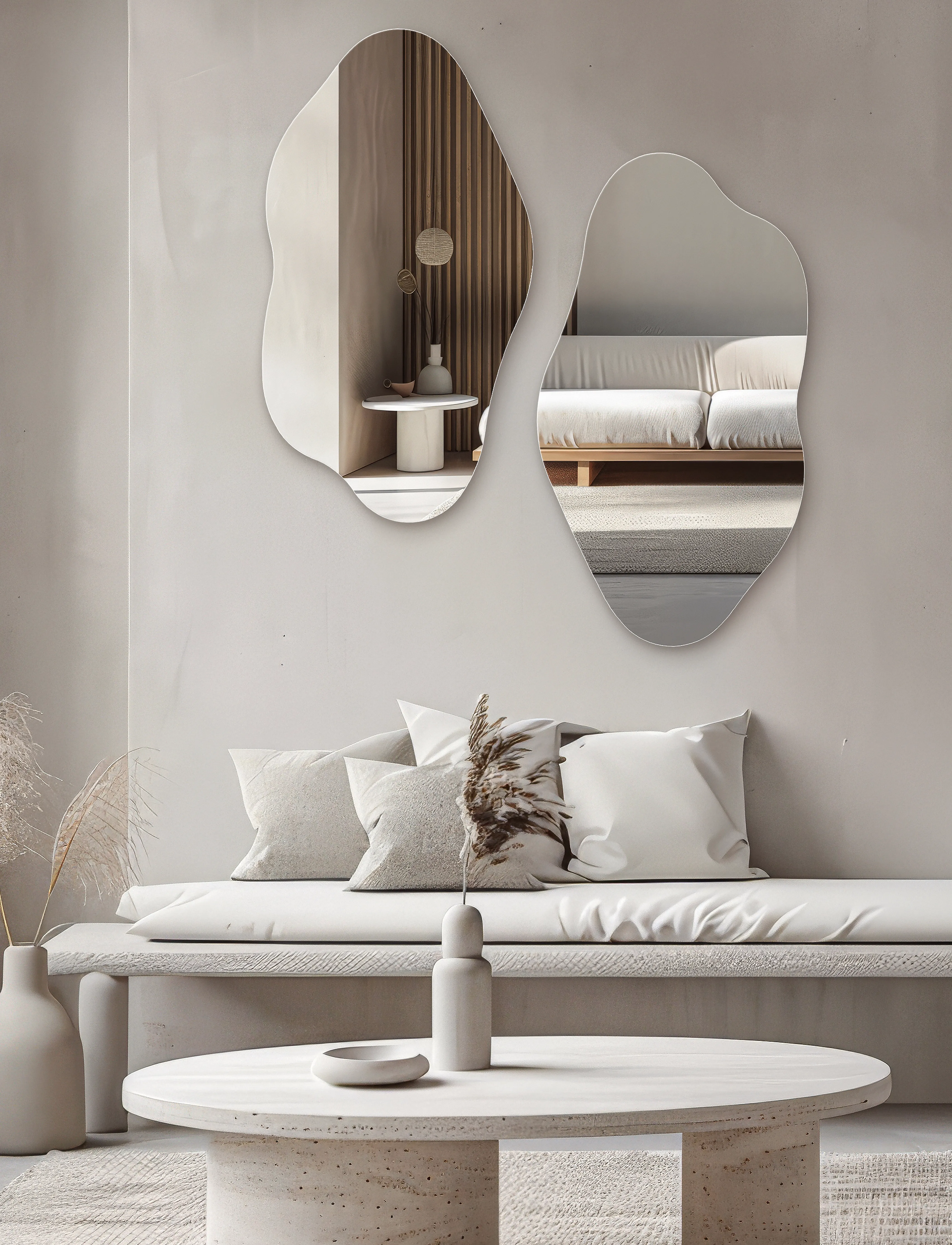 Incado - Stream Mirror - väggspeglar - silver - 0