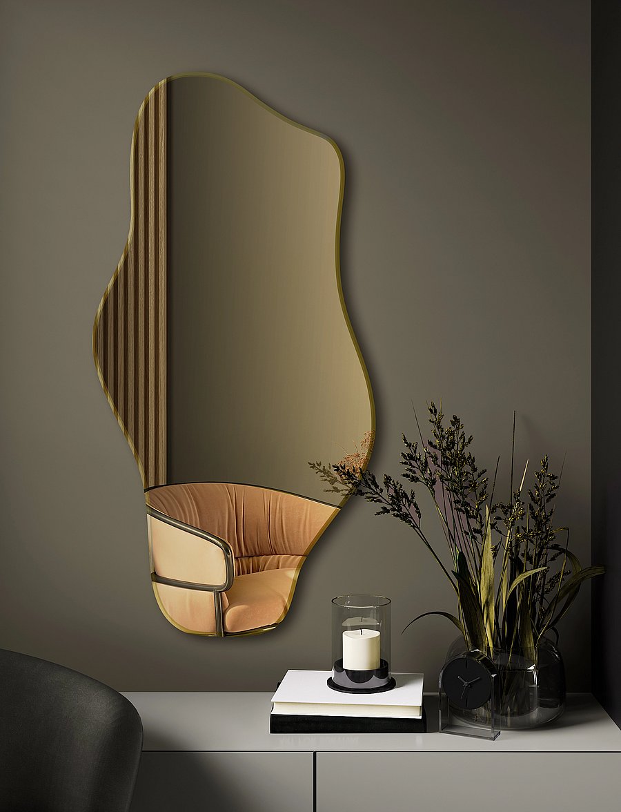 Incado - Wave - wandspiegel - gold - 0