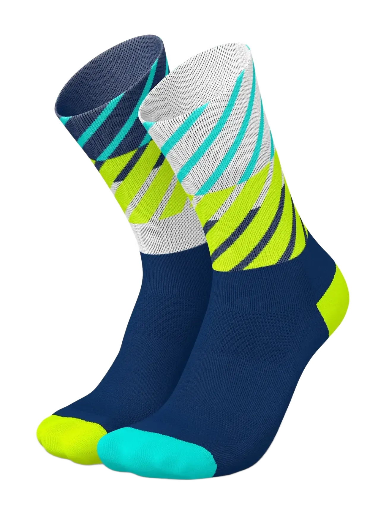 Incylence Running Diagonals High Navy Canary 39-42, Navy Canary