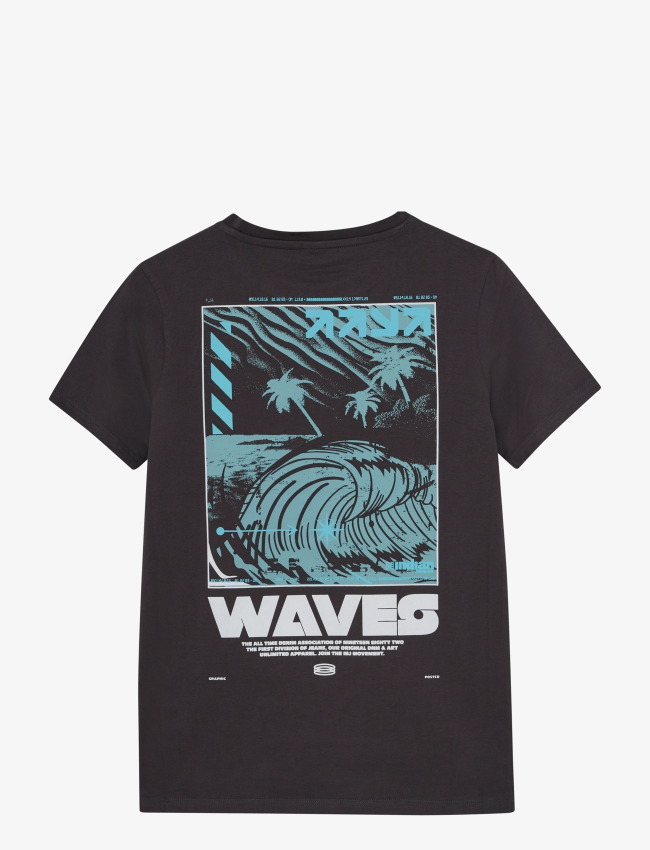 Indian Blue Jeans - T-shirt Backprint Wave - kurzärmelige - antra ash - 2