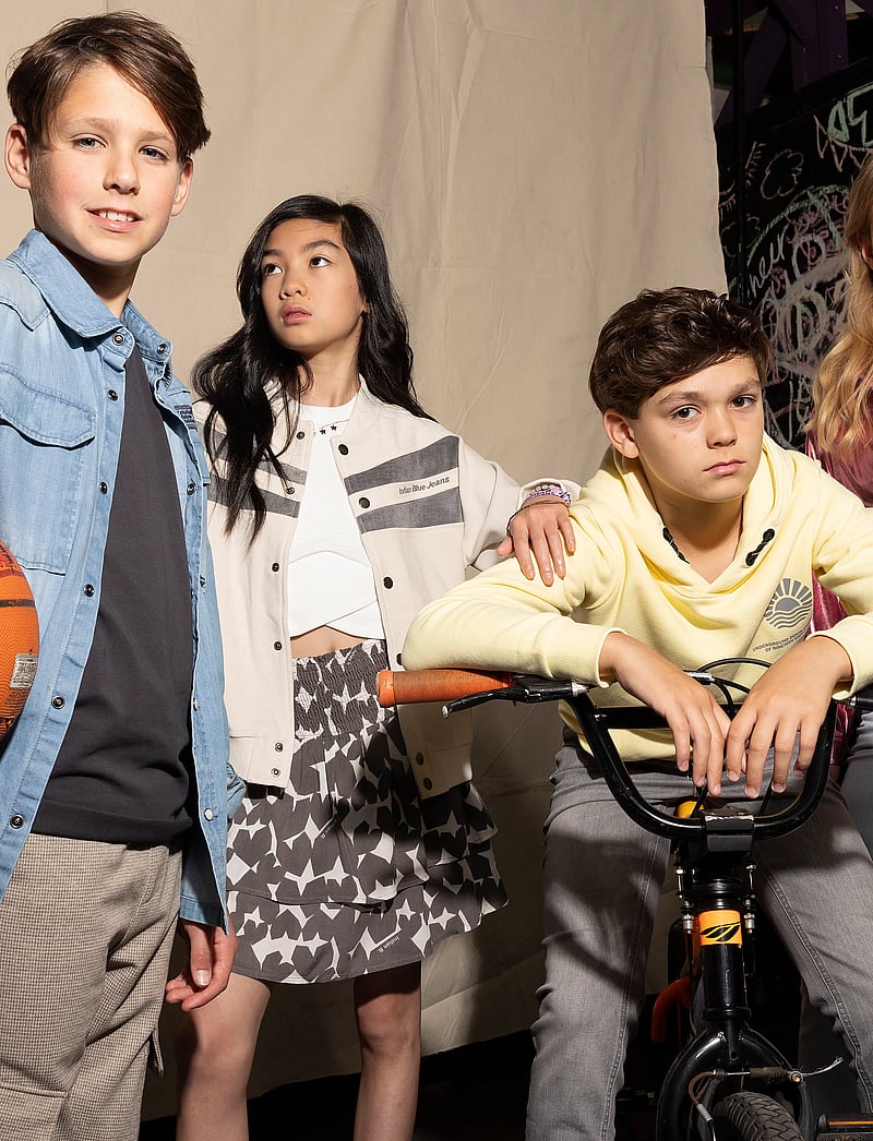 Indian Blue Jeans - T-shirt Backprint Wave - kortärmade t-shirts - antra ash - 5