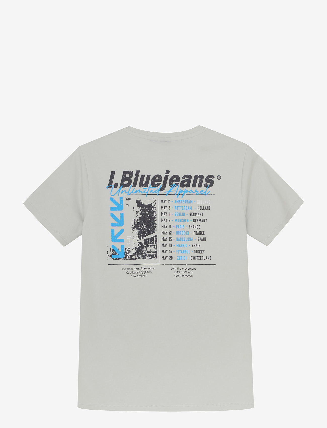 Indian Blue Jeans - T-shirt Badge and Backprint - t-shirts à manches courtes - dawn blue - 1