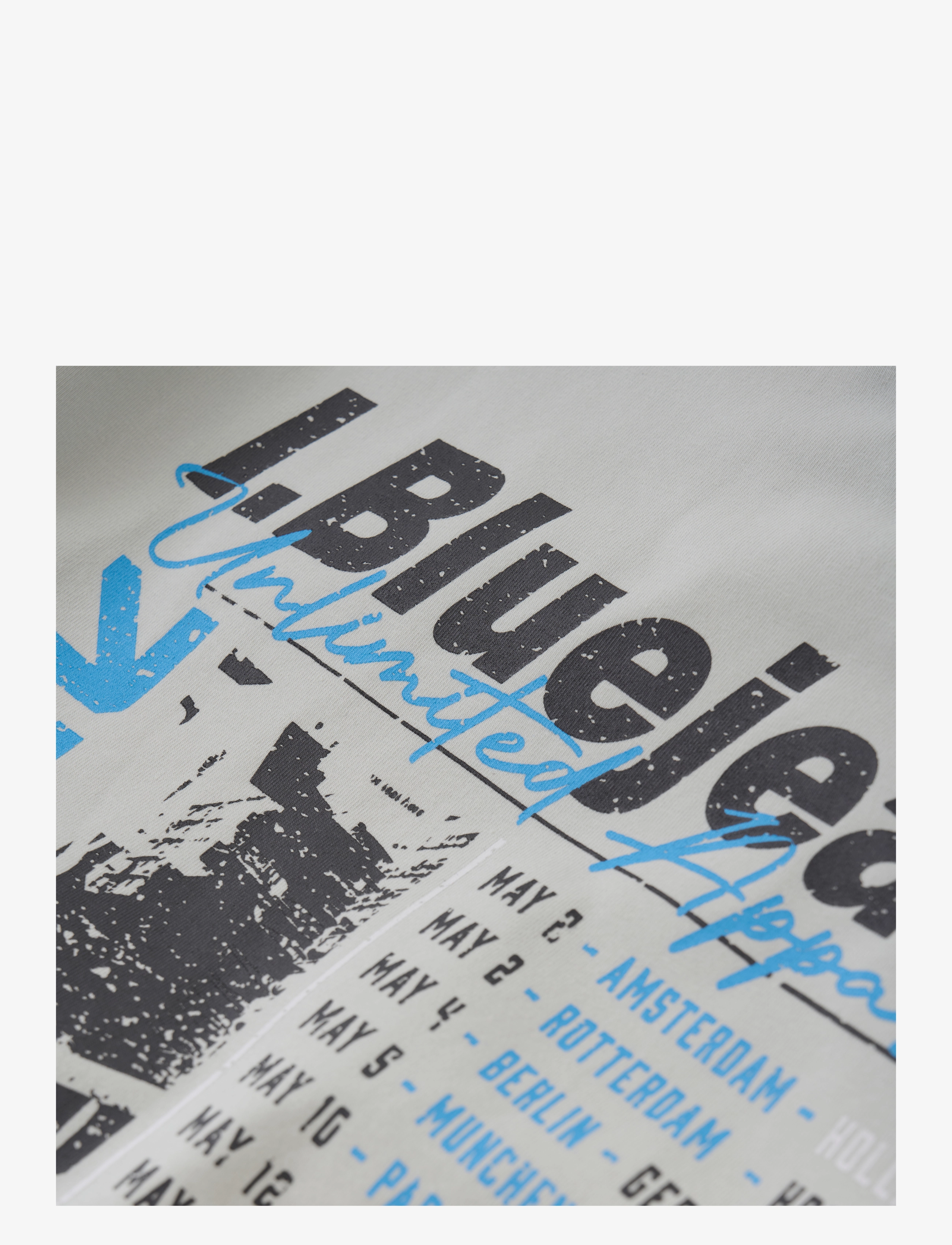 Indian Blue Jeans - T-shirt Badge and Backprint - kurzärmelige - dawn blue - 2