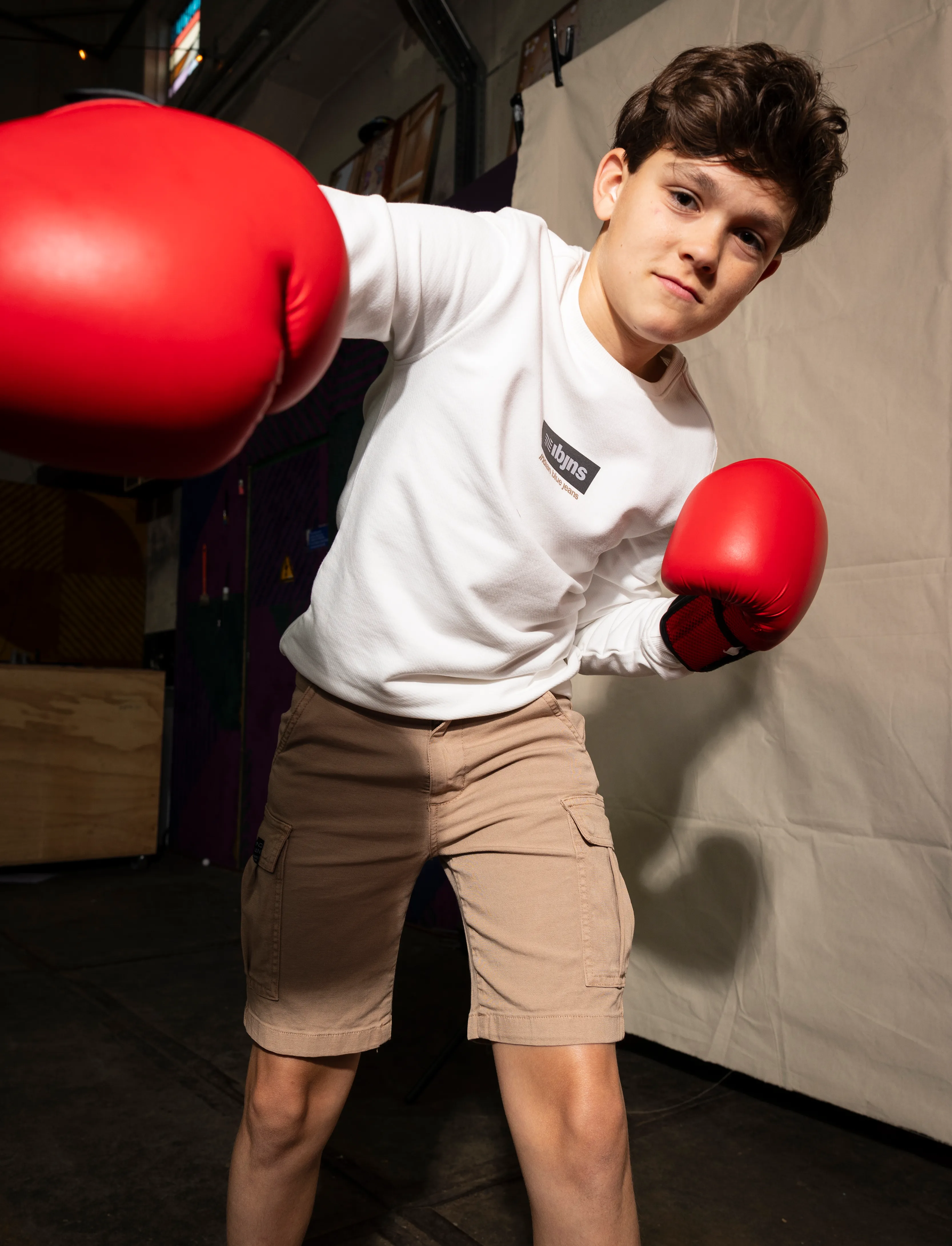 Indian Blue Jeans Cargo Shorts, 176, Unterteile, Beige - Pants, Kinder