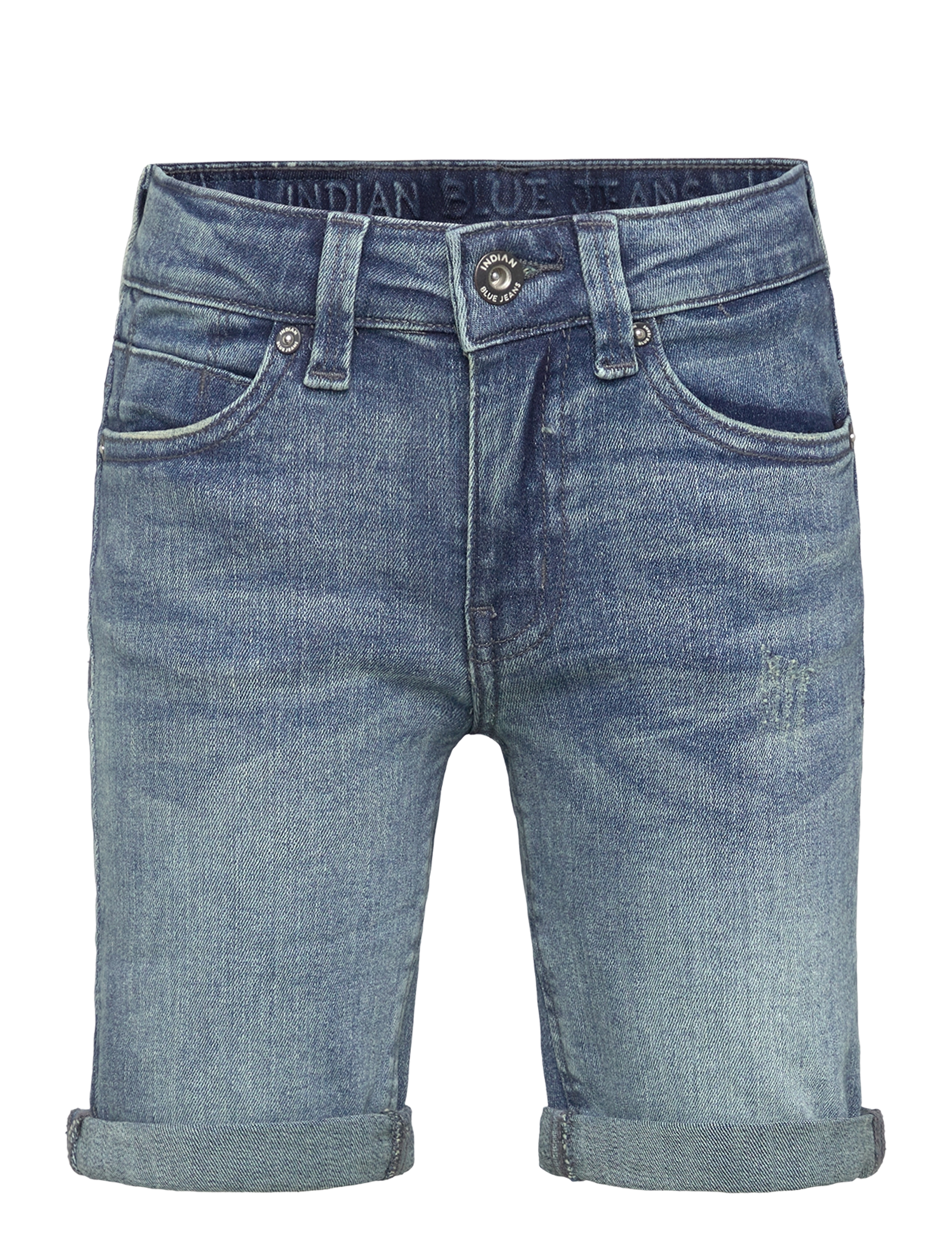 INDIAN Blau JEANS Denim Shorts Dam. Dunkel Denim Blau - 176 - Kinder