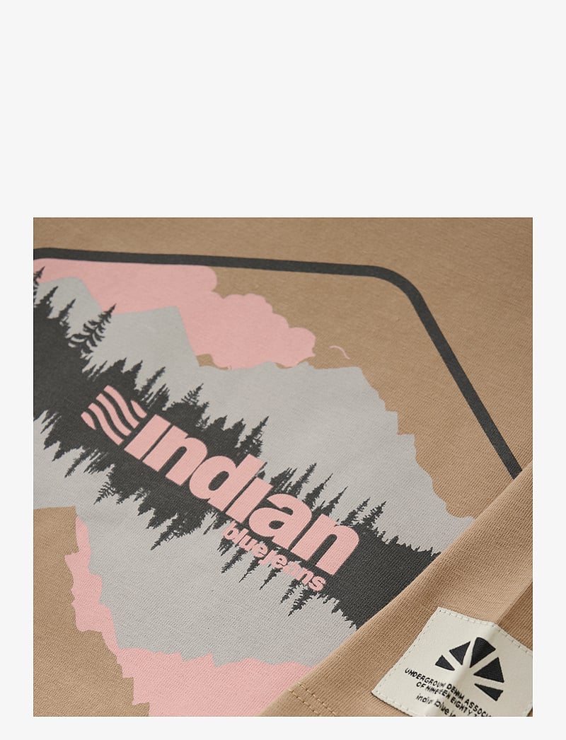 Indian Blue Jeans - T-shirt Chest print - kurzärmelige - desert sand - 2