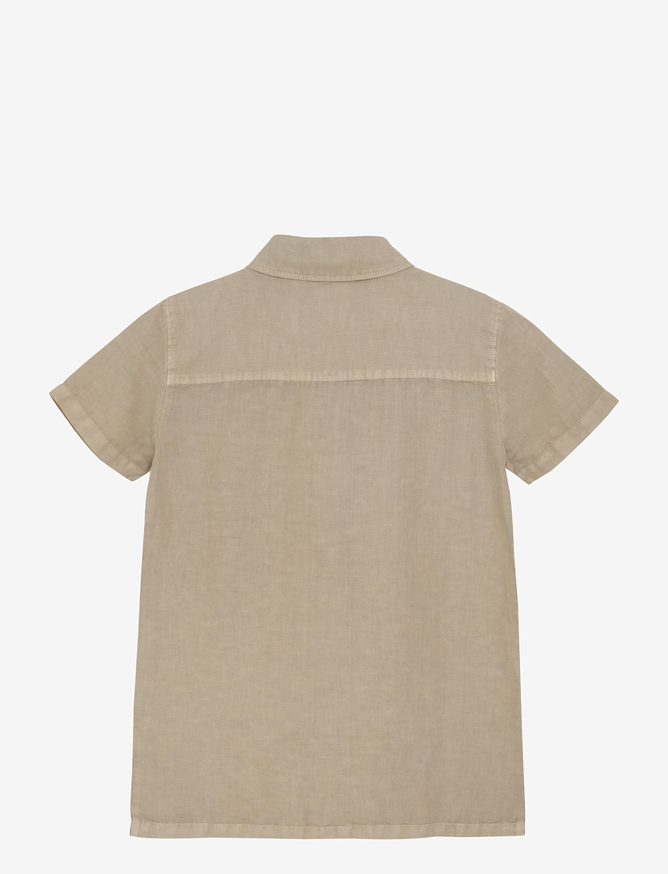 Indian Blue Jeans - Shirt Short Sleeve Linen Look - kortärmade skjortor - cobblestone - 2