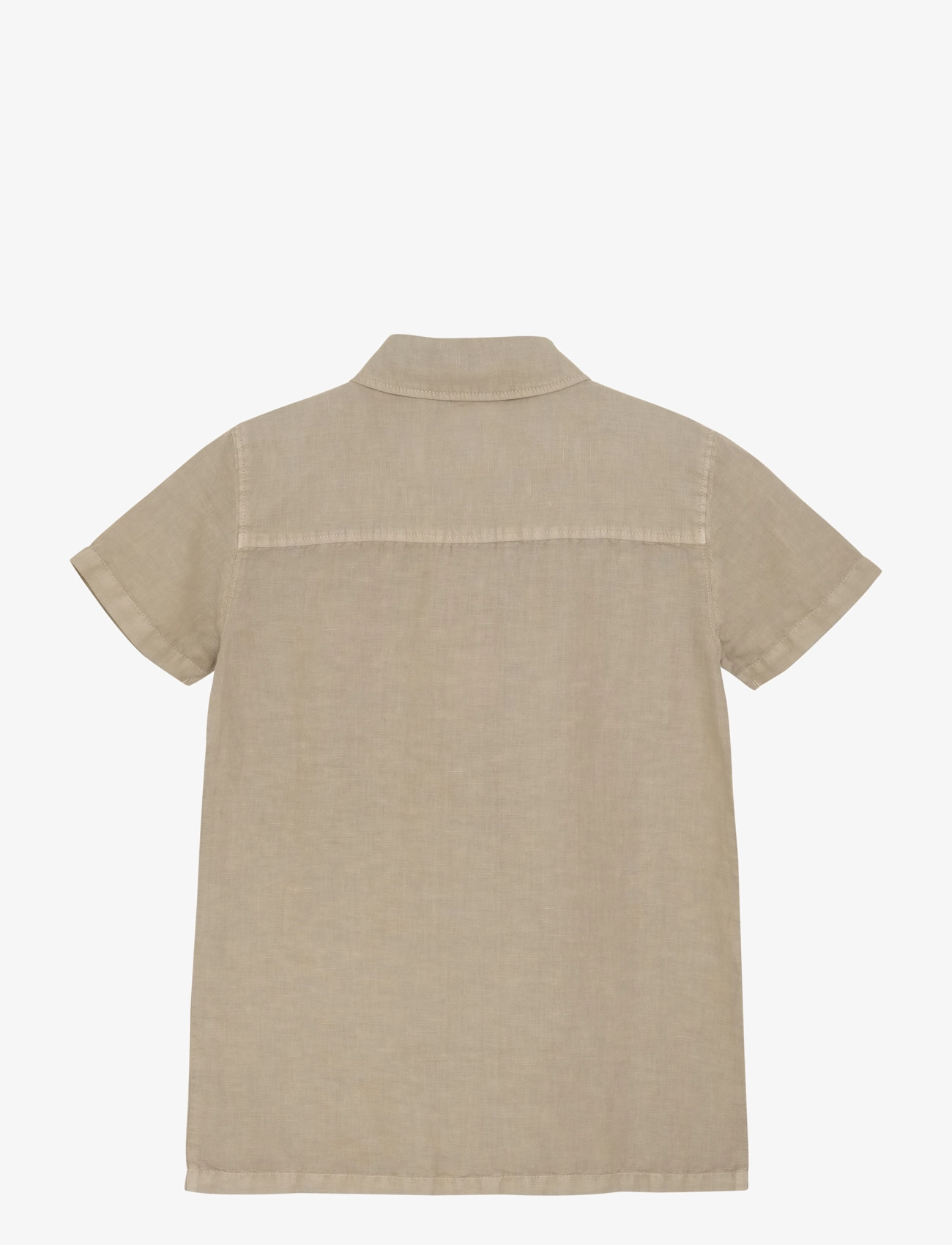 Indian Blue Jeans - Shirt Short Sleeve Linen Look - kortærmede skjorter - cobblestone - 2