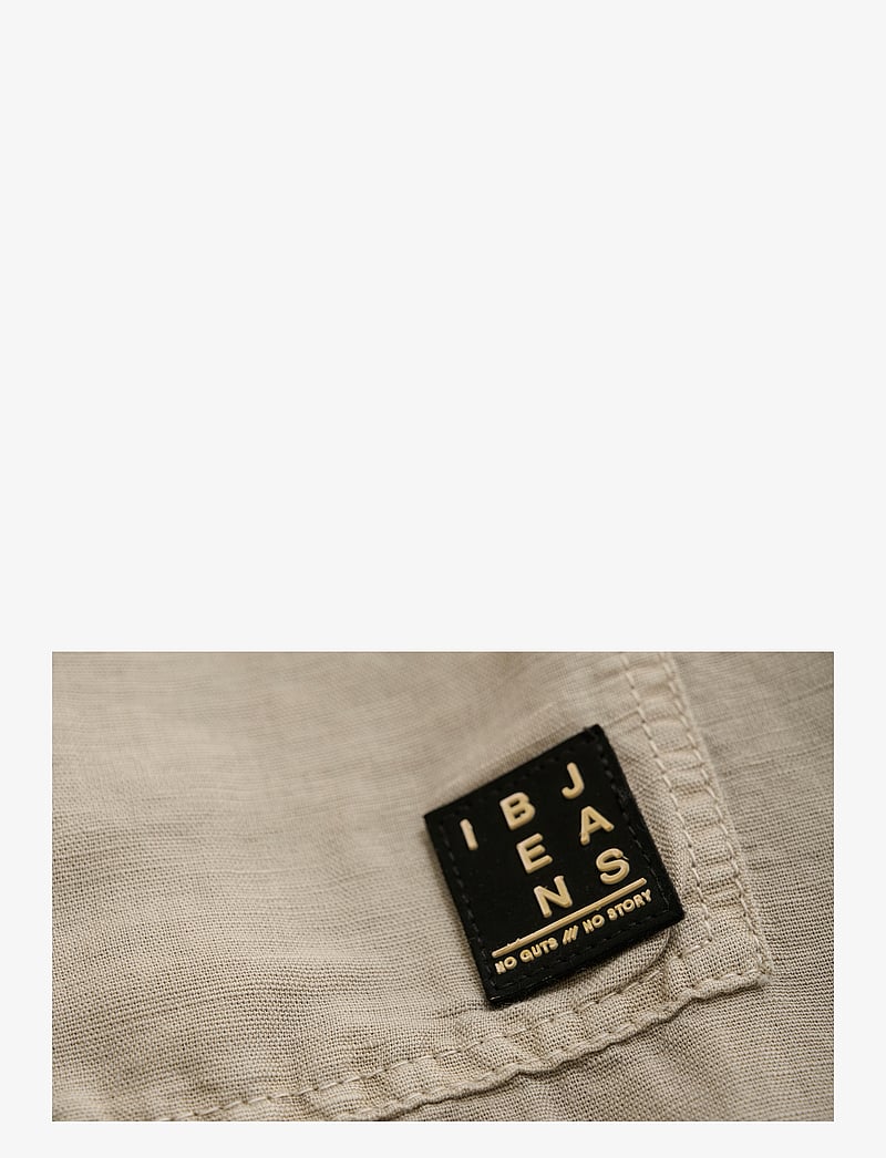 Indian Blue Jeans - Shirt Short Sleeve Linen Look - kurzärmlige hemden - cobblestone - 3