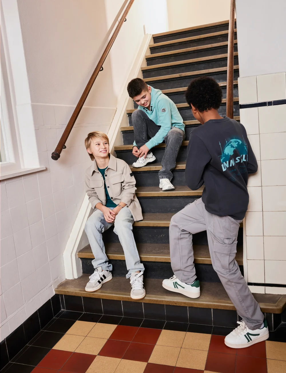 Indian Blue Jeans - 2558 Wide Straight Blue Gr Jea - vida jeans - blue grey denim - 4