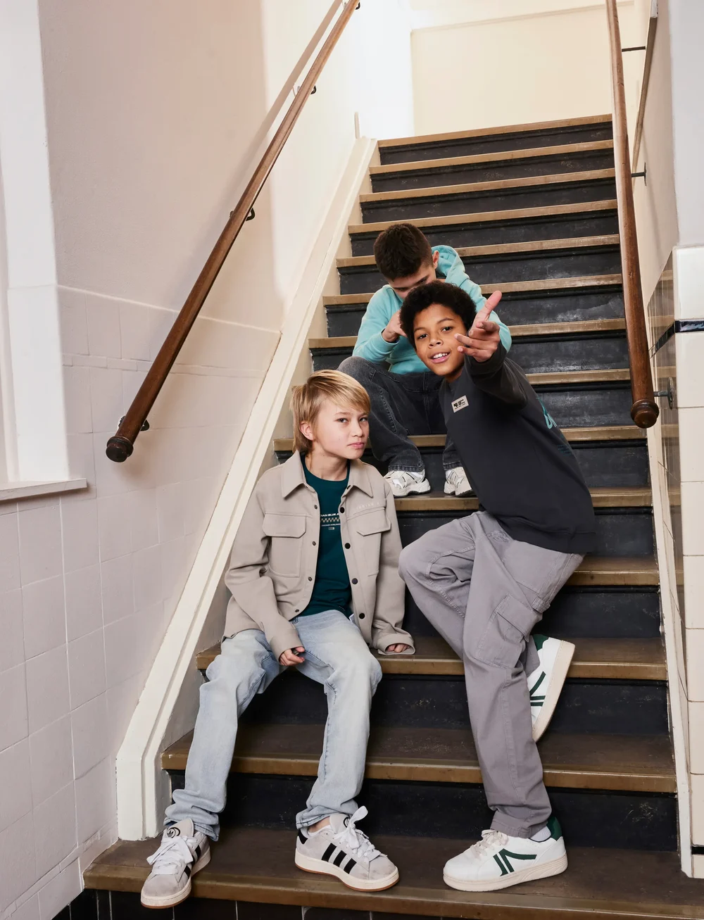 Indian Blue Jeans - 2558 Wide Straight Blue Gr Jea - vida jeans - blue grey denim - 5