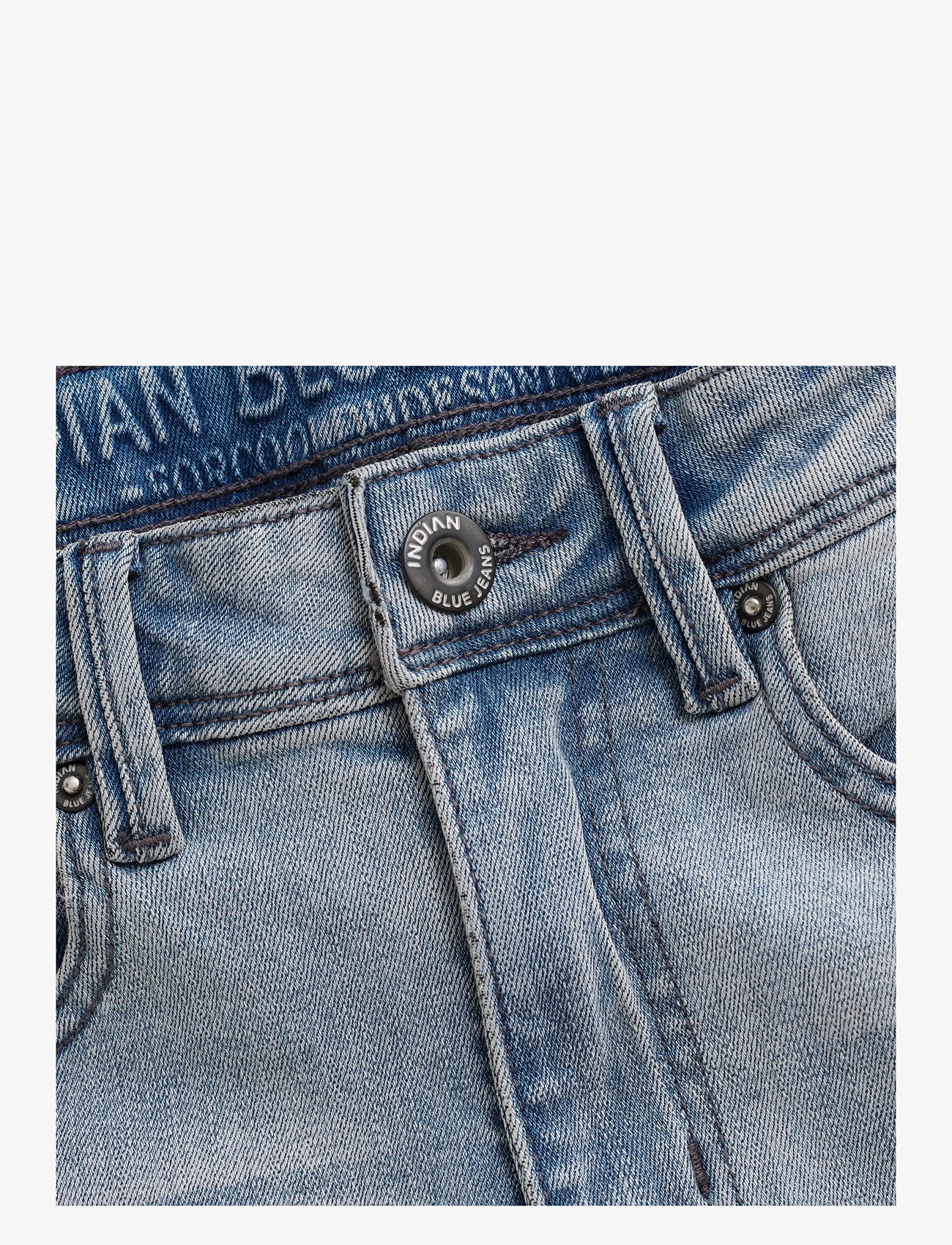 Indian Blue Jeans - 2558 Wide Straight Blue Gr Jea - vida jeans - blue grey denim - 3