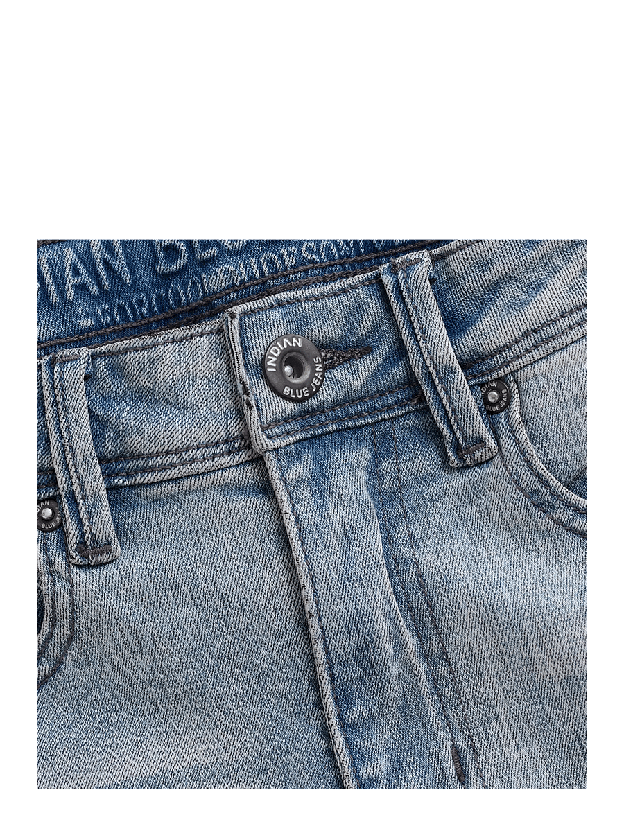 Indian Blue Jeans - 2558 Wide Straight Blue Gr Jea - wide leg jeans - blue grey denim - 3