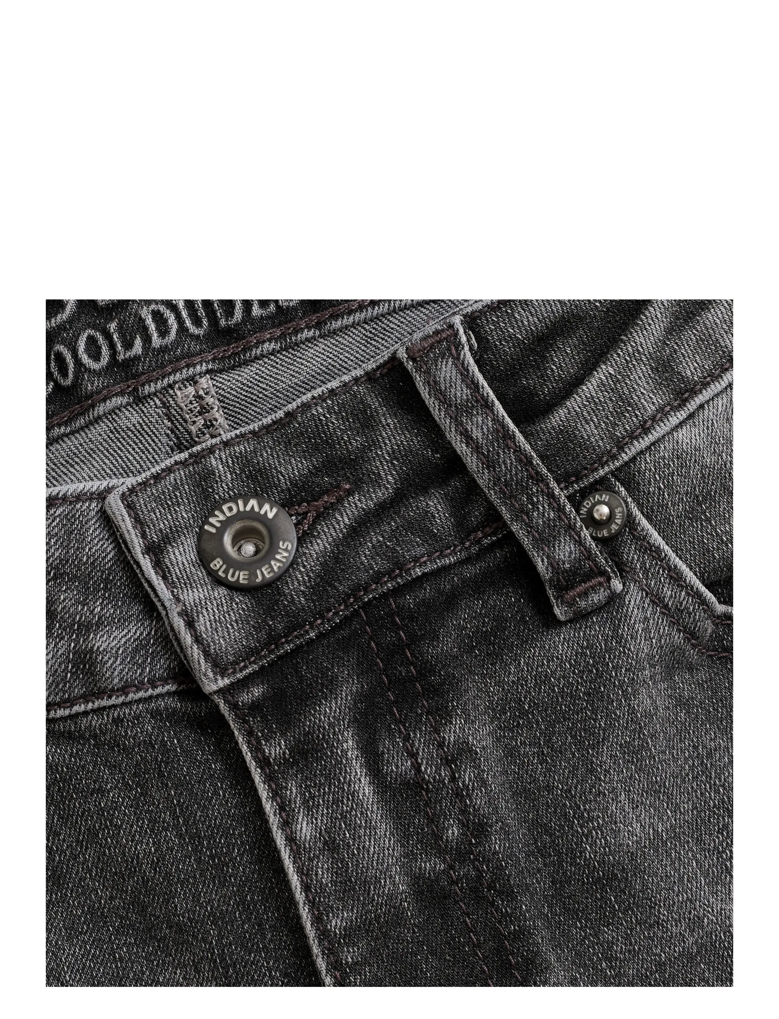 Indian Blue Jeans - 2656 Wide Loose Fit Grey Jeans - pantalons larges - dark grey denim - 3