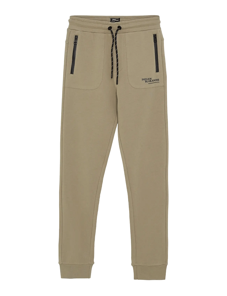 Indian Blue Jeans - Jogpant Zip - sweatpants - timber wolf - 1