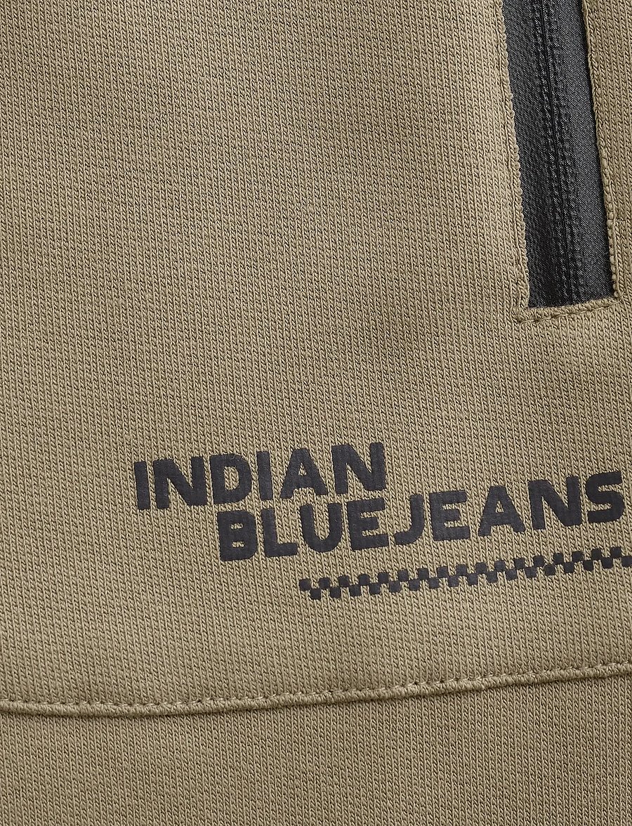 Indian Blue Jeans - Jogpant Zip - sweatpants - timber wolf - 5