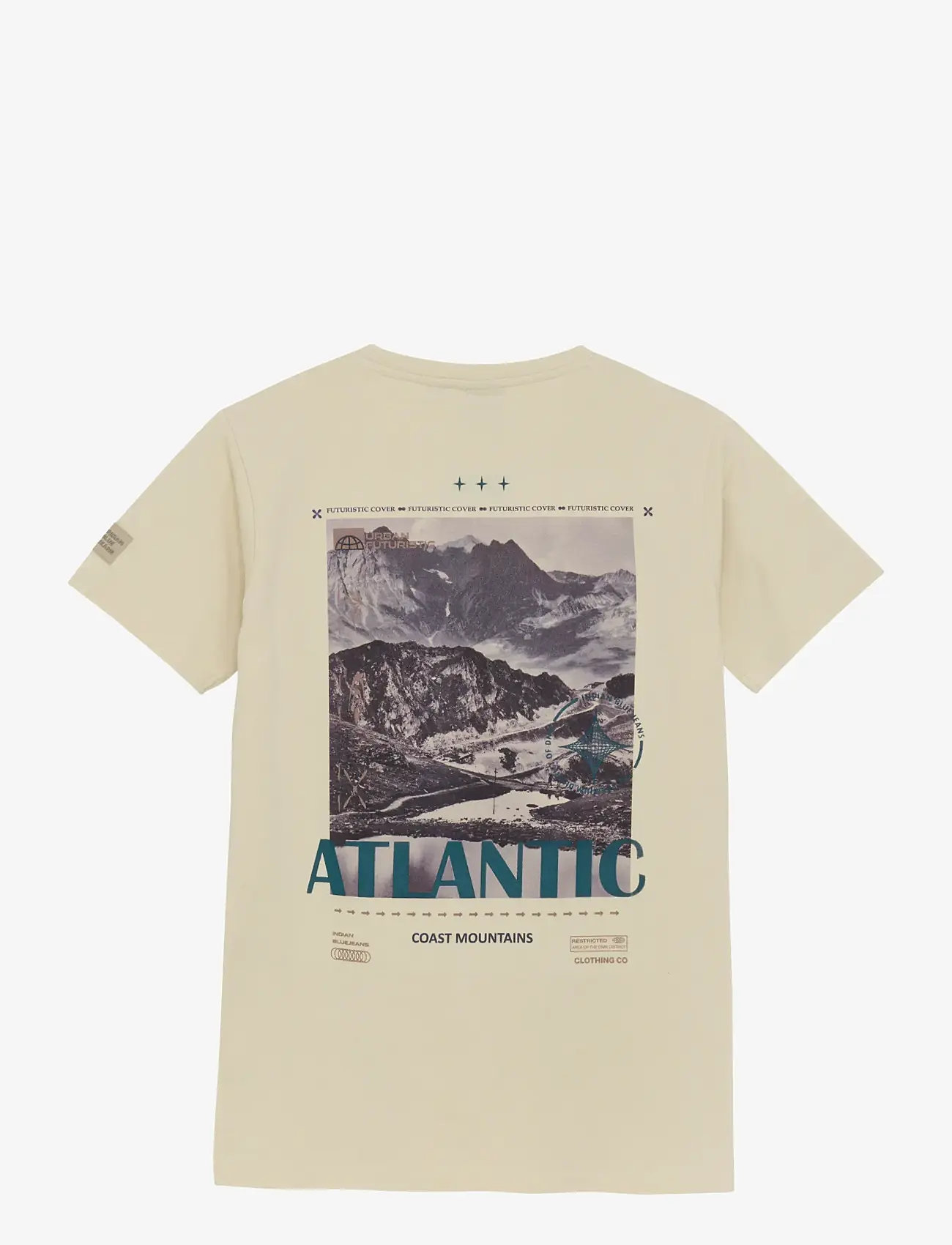 Indian Blue Jeans - T-Shirt Chest Print - lühikeste varrukatega t-särgid - sandshell - 1