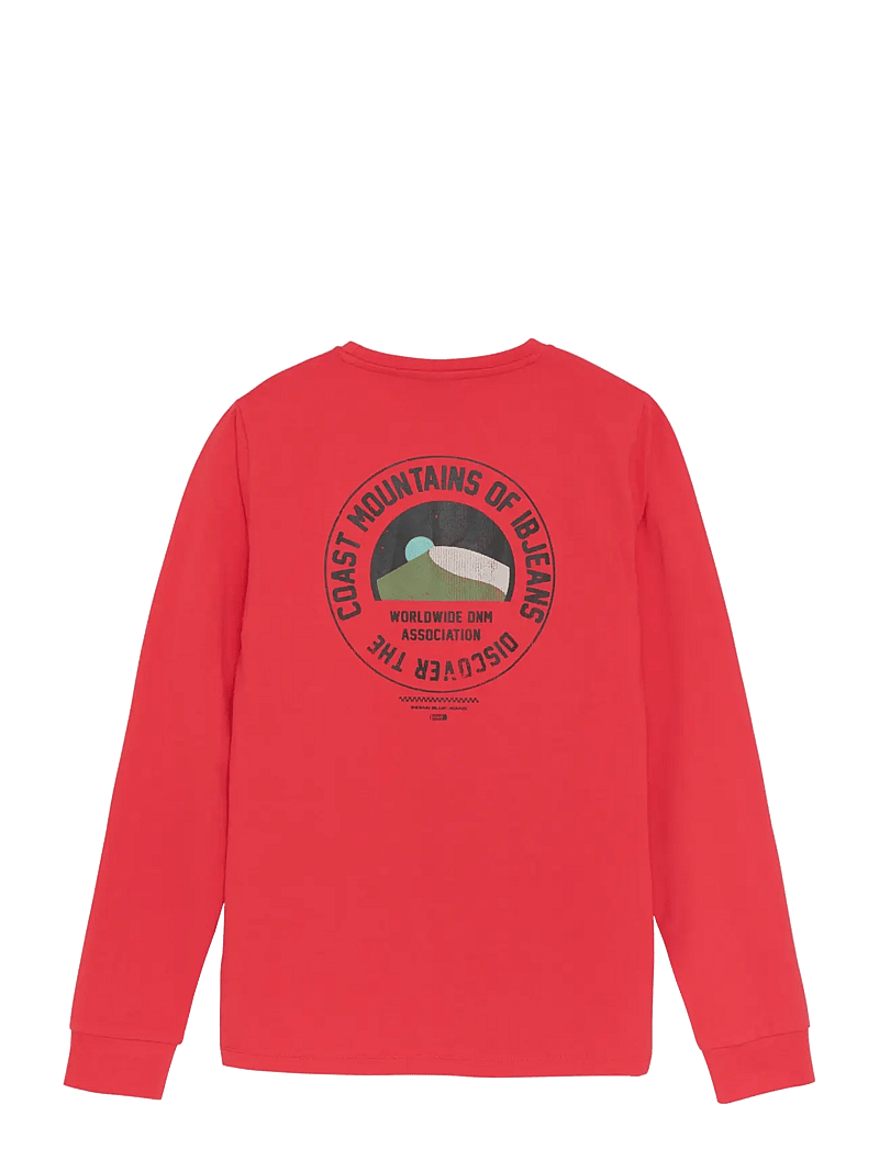 Indian Blue Jeans - T-shirt Sleeve LS Round Print - långärmade t-shirts - hibiscus red - 2