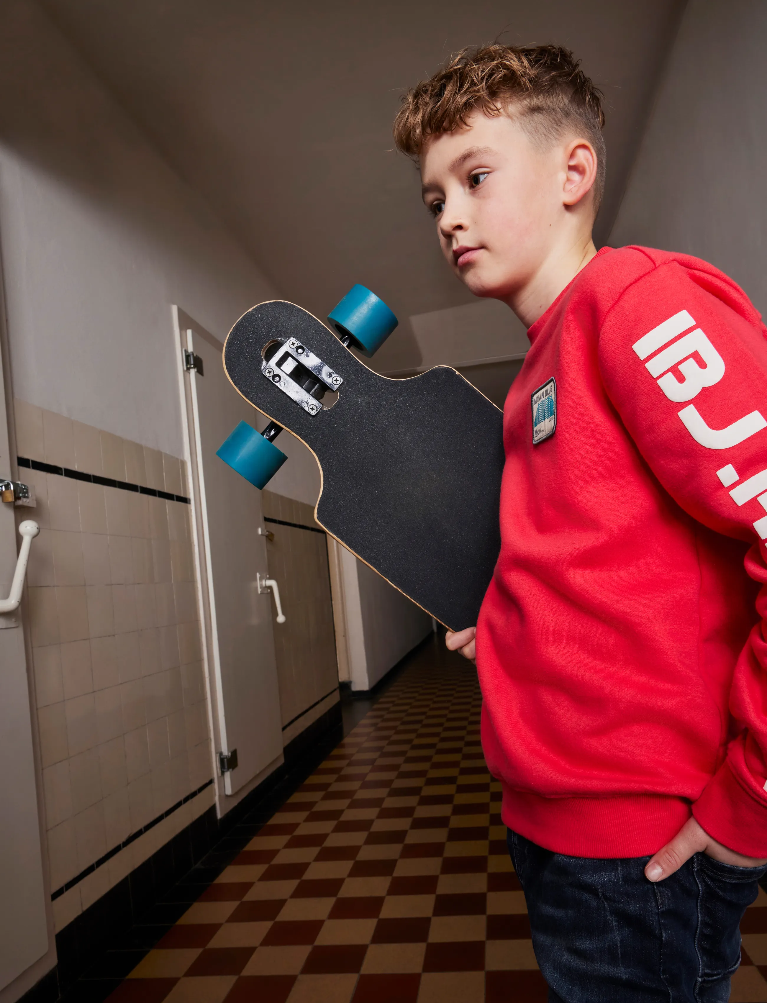 Indian Blue Jeans Sweater Print Sleeve - Sweatshirts & Kapuzenpullover - HIBISCUS RED / red