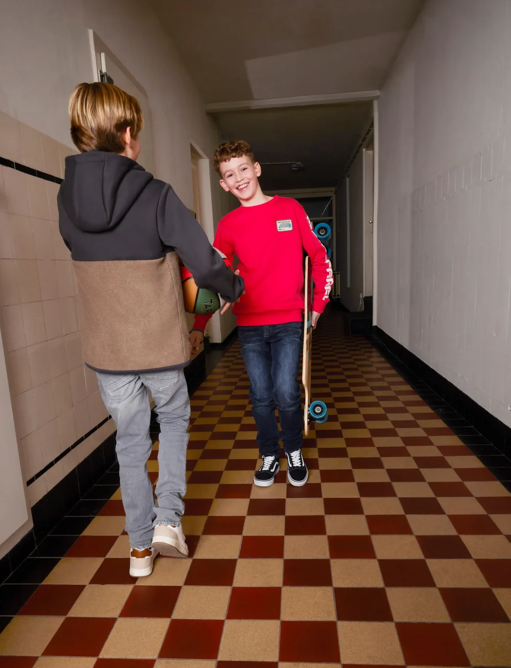 Indian Blue Jeans - Sweater Print Sleeve - sweatshirts - hibiscus red - 4