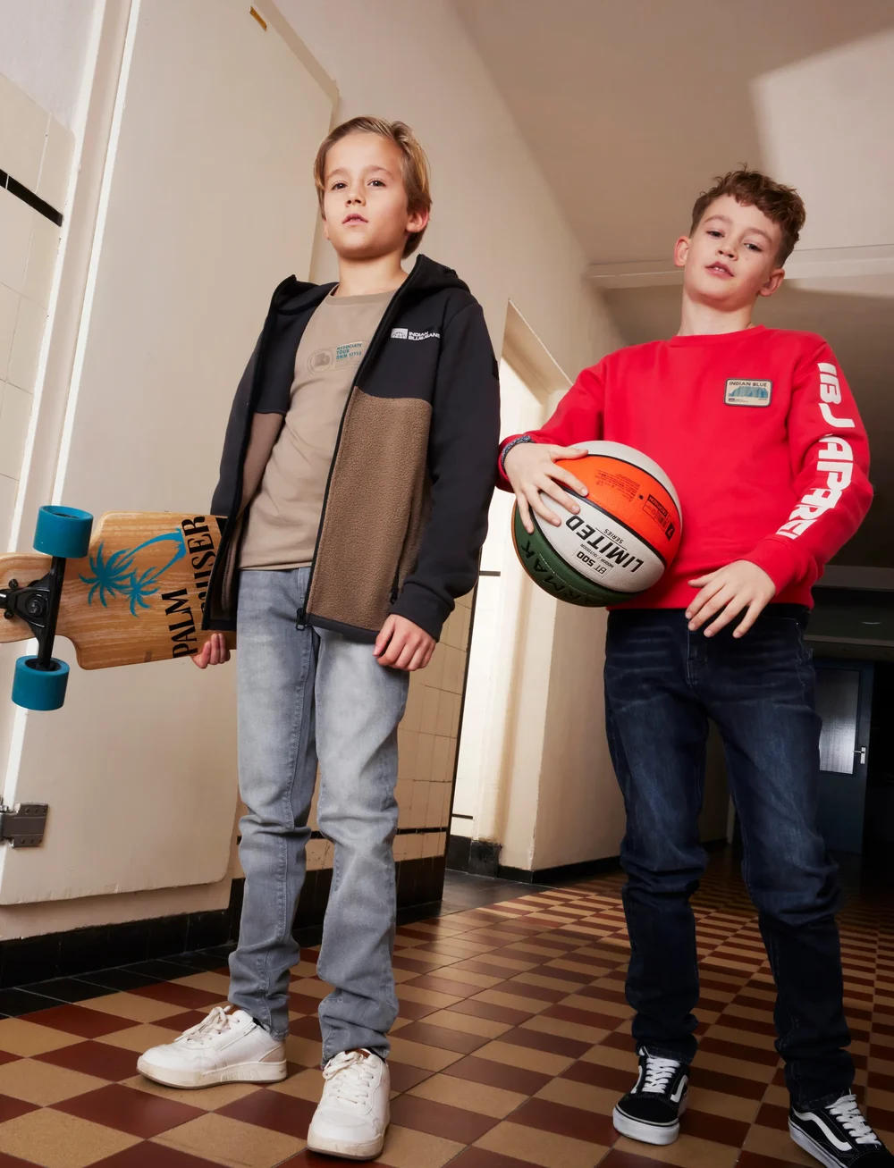 Indian Blue Jeans - Sweater Print Sleeve - sweatshirts - hibiscus red - 5