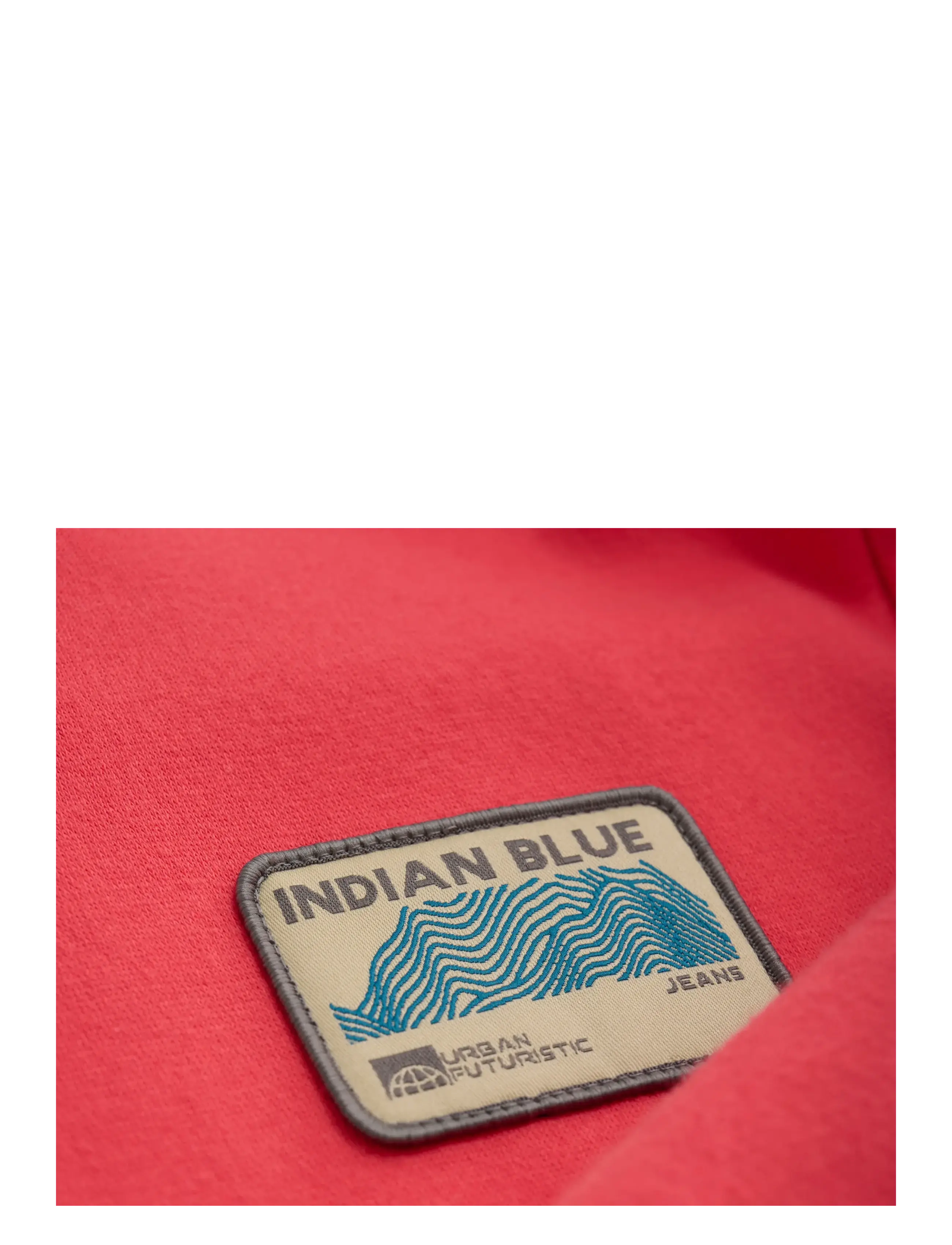 Indian Blue Jeans - Sweater Print Sleeve - joggingpeysur - hibiscus red - 3