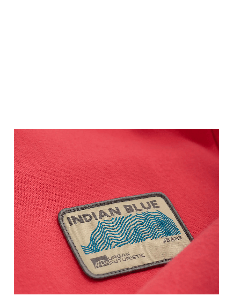 Indian Blue Jeans - Sweater Print Sleeve - joggingpeysur - hibiscus red - 3